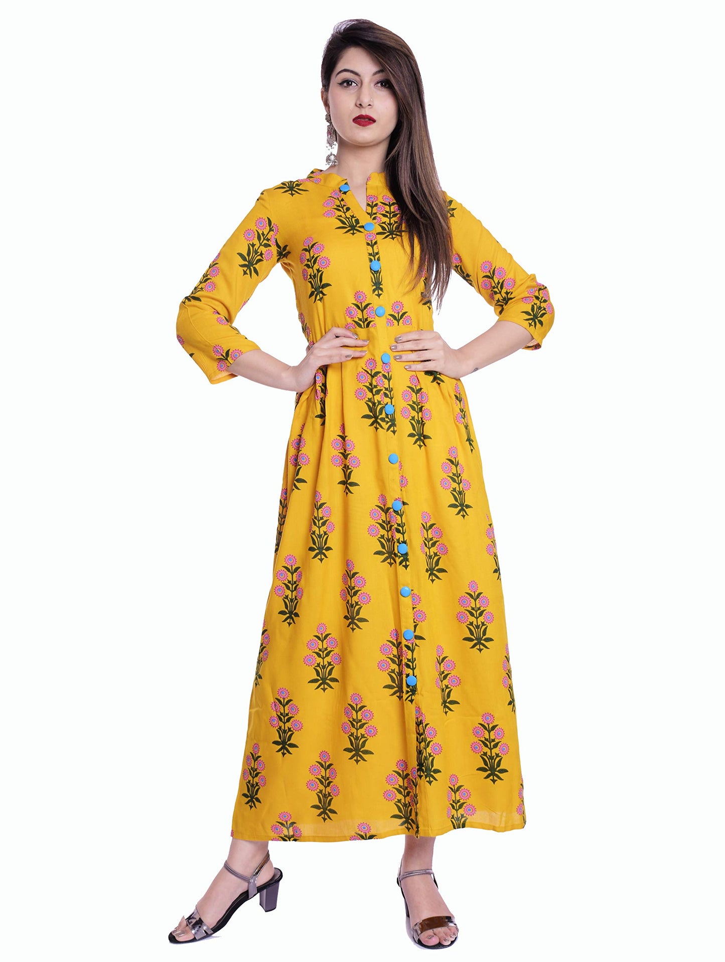 Stylum Women's Rayon Flared Kurta