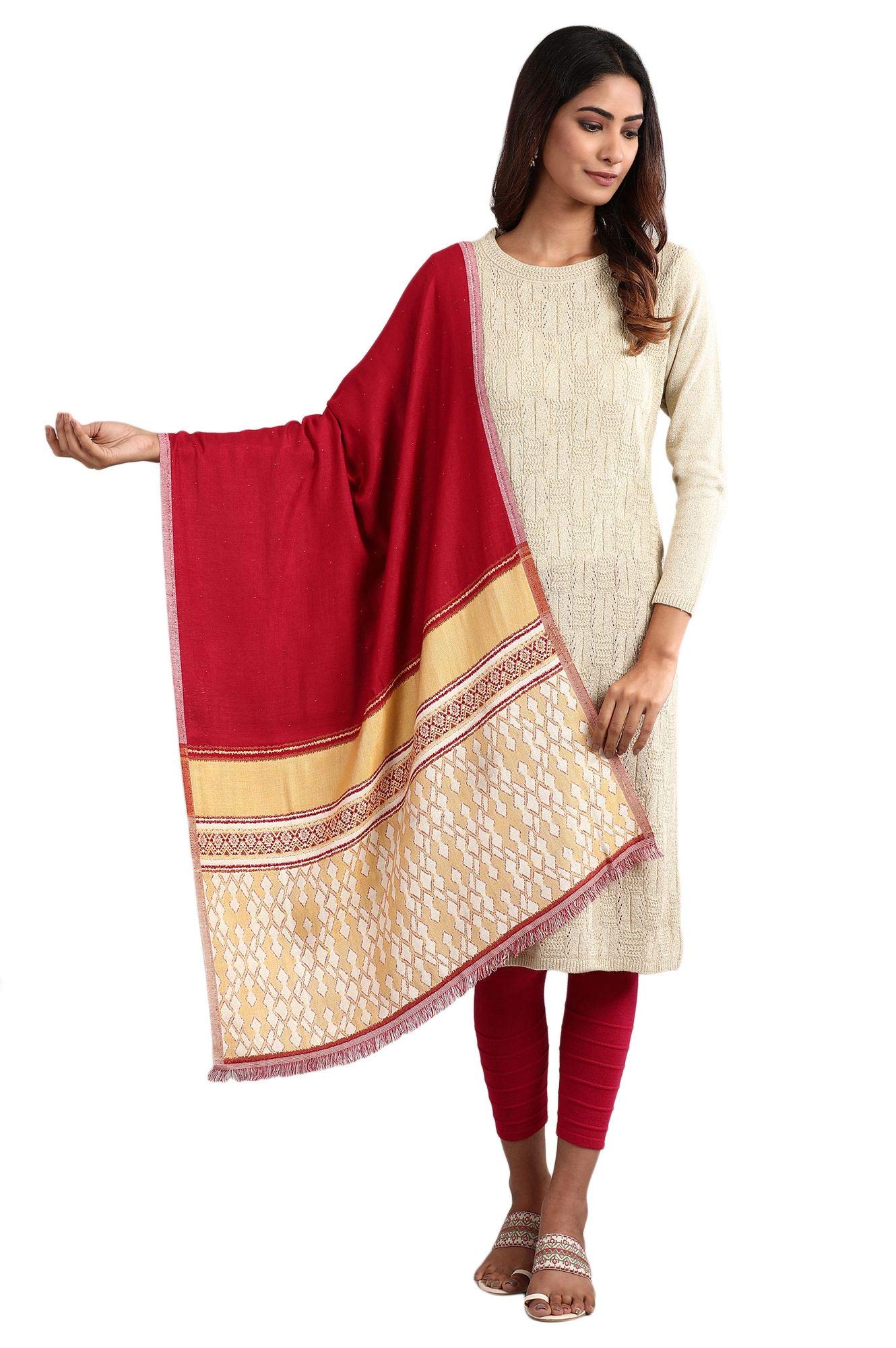 Aurelia Blue Woven Reversable Shawl