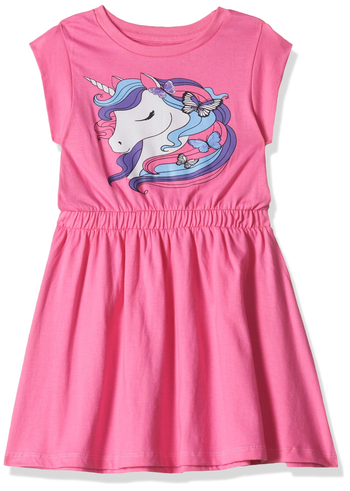 T2F Girls Cotton A-Line Knee-Length Casual Dress Light Pink
