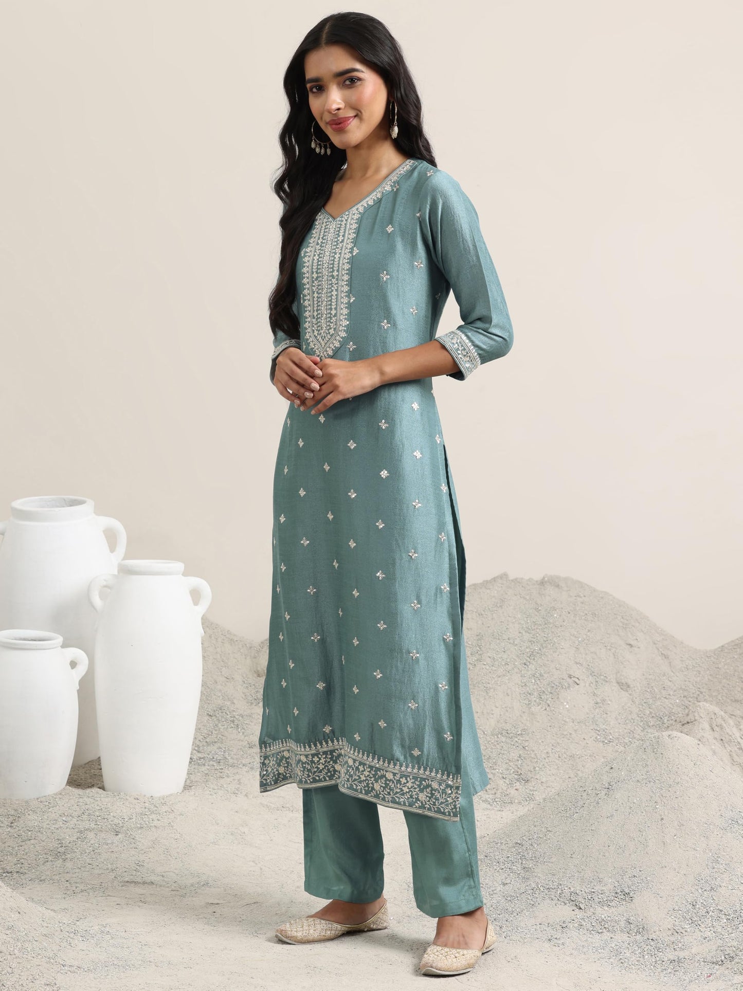 Libas WomenS Silk Blend Kurta Set (99523