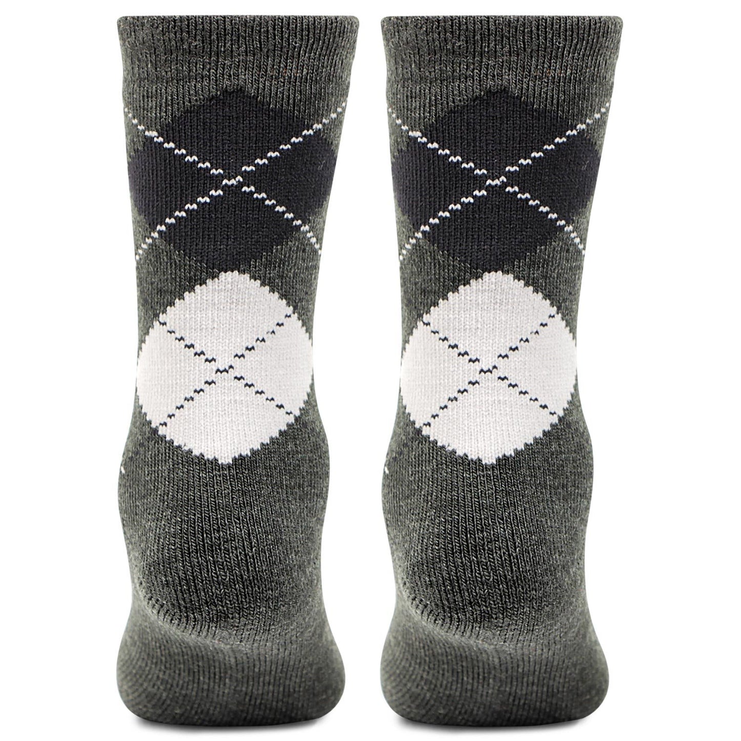 Bonjour Argyle Pattern Full Length Woolen Socks for Kids- Pack Of 2