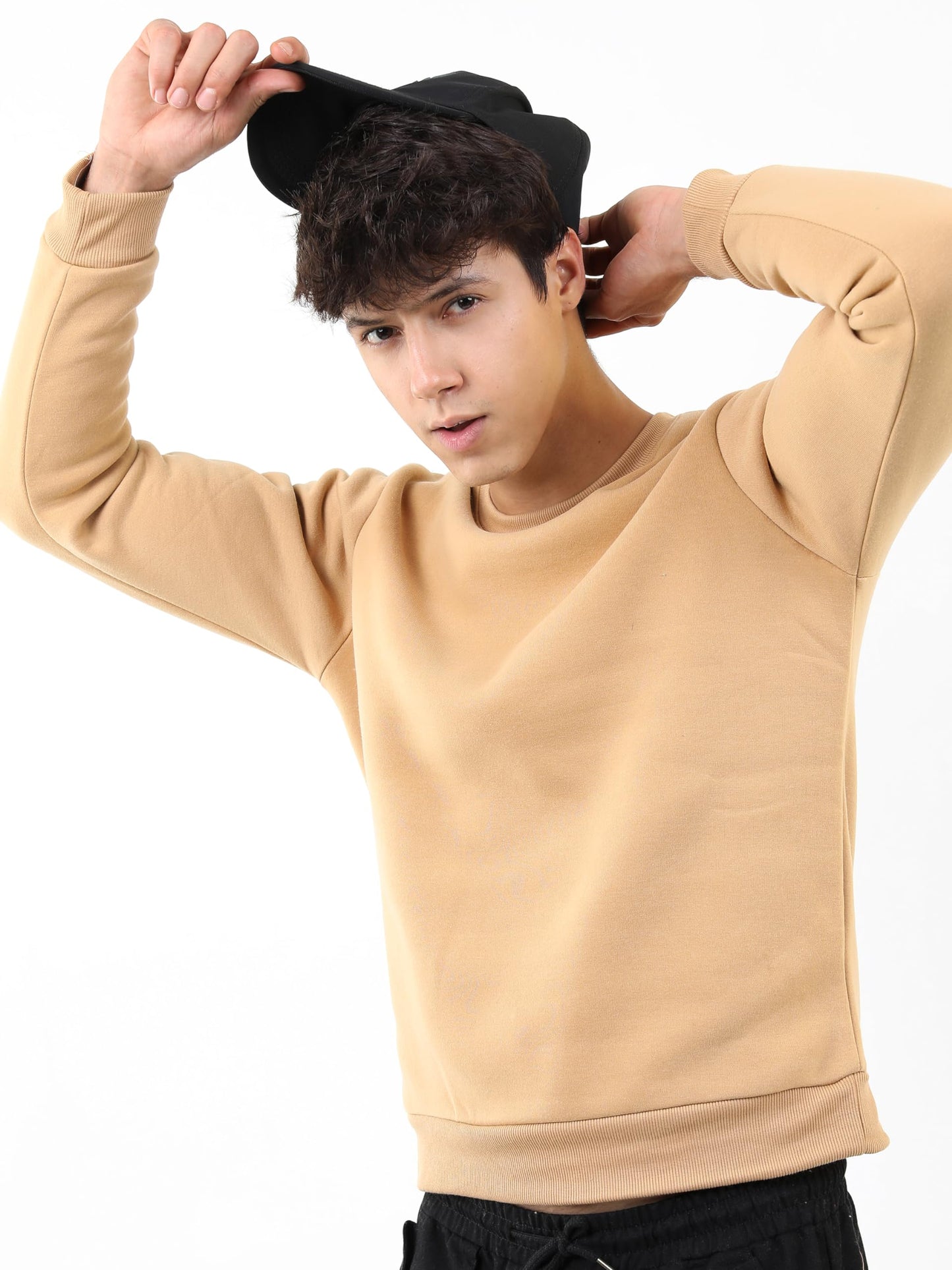 Ketch Men Full Sleeve Sweat Shirt Khss000008 Beige Xl