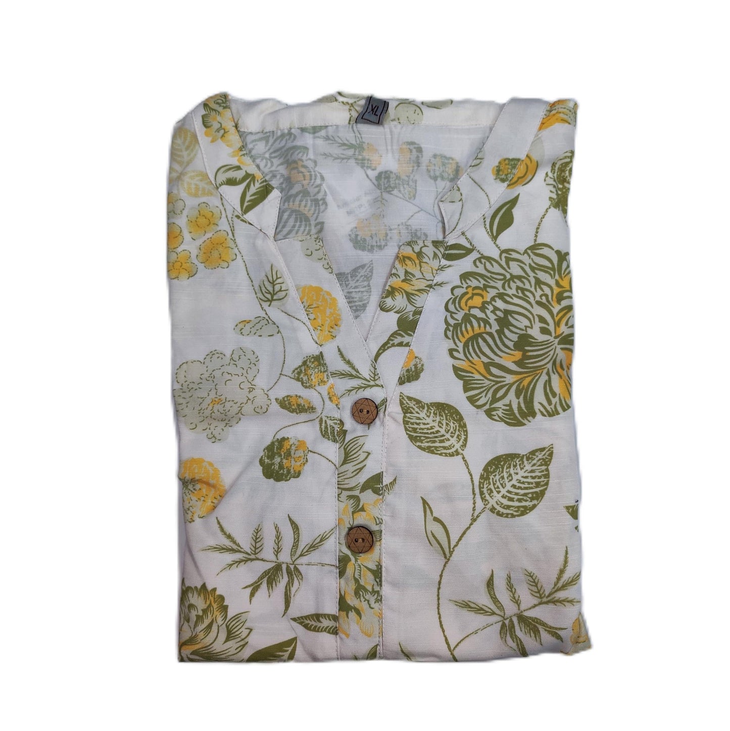 Yashika Womens Latest Printed Cotton Blend Straight Kurta and Palazzo Pant Set (0M) (AZ-YS-OG1-KS2160-M_Green