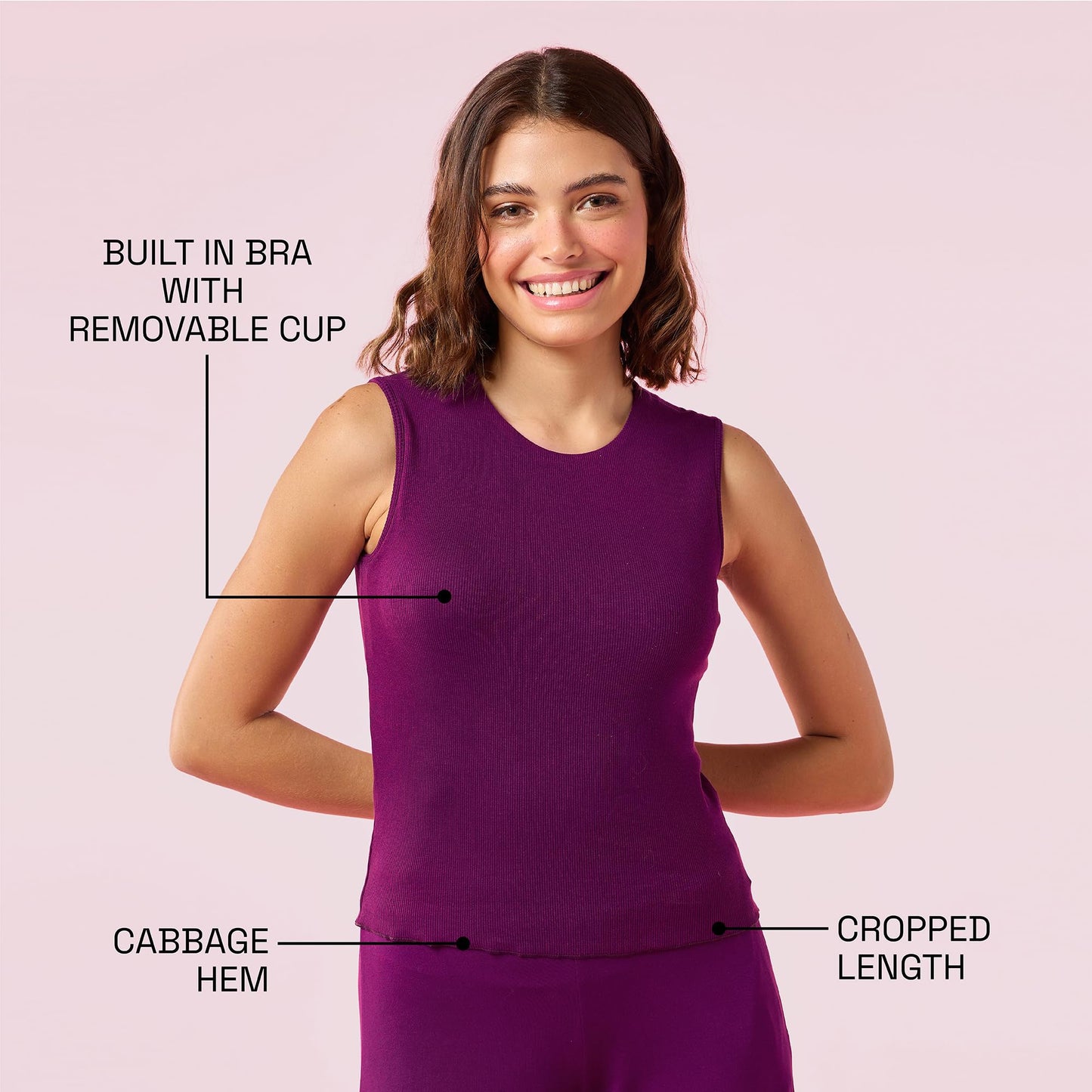 Enamor Womens Solid Slim Fit T-Shirt (E310_Dark Purple
