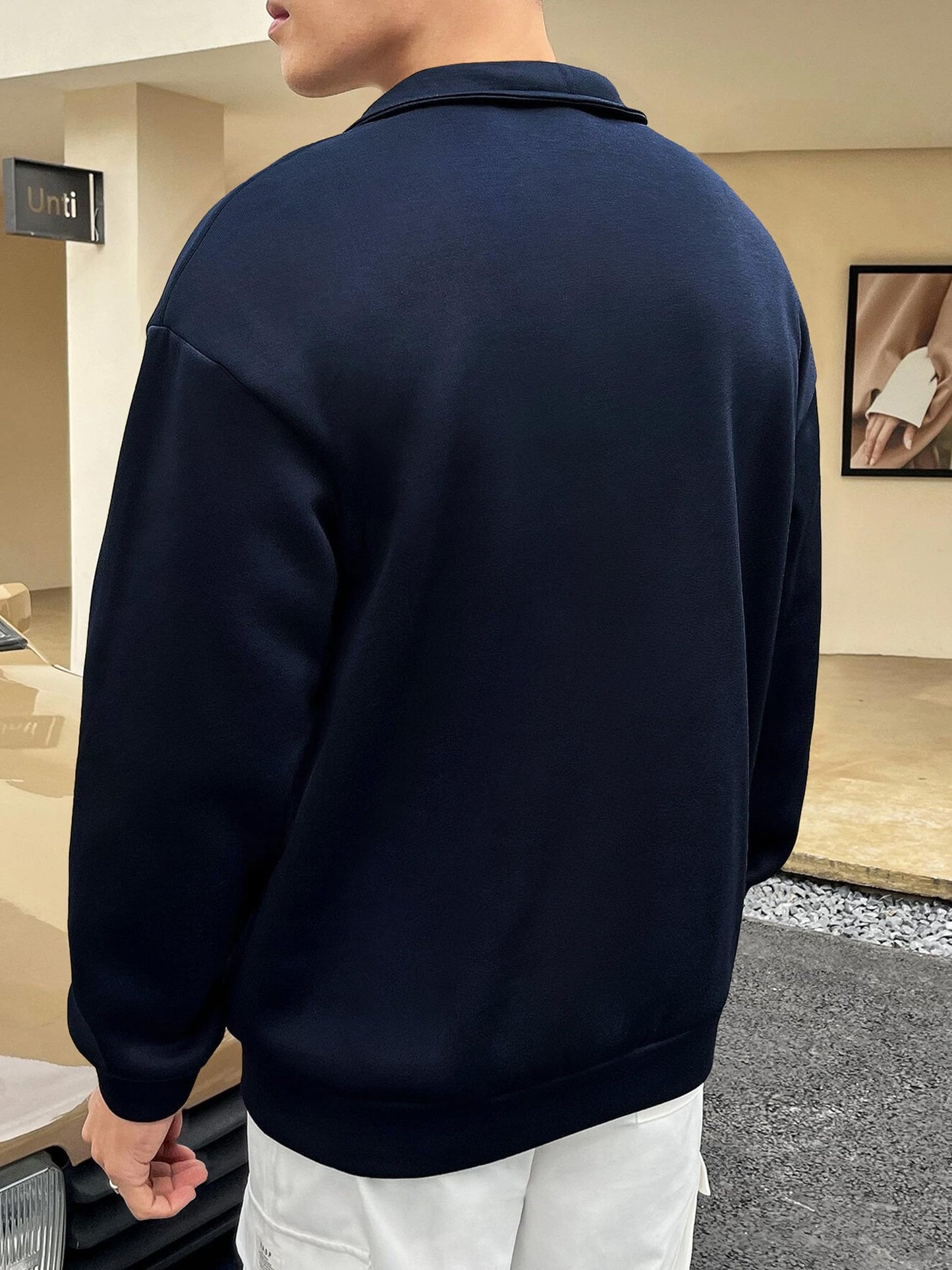 Noble Monk MenS Relax Fit Sweatshirts | Drop Shoulder High Neck Zipper | Long Sleeve Sweatshirts For Men