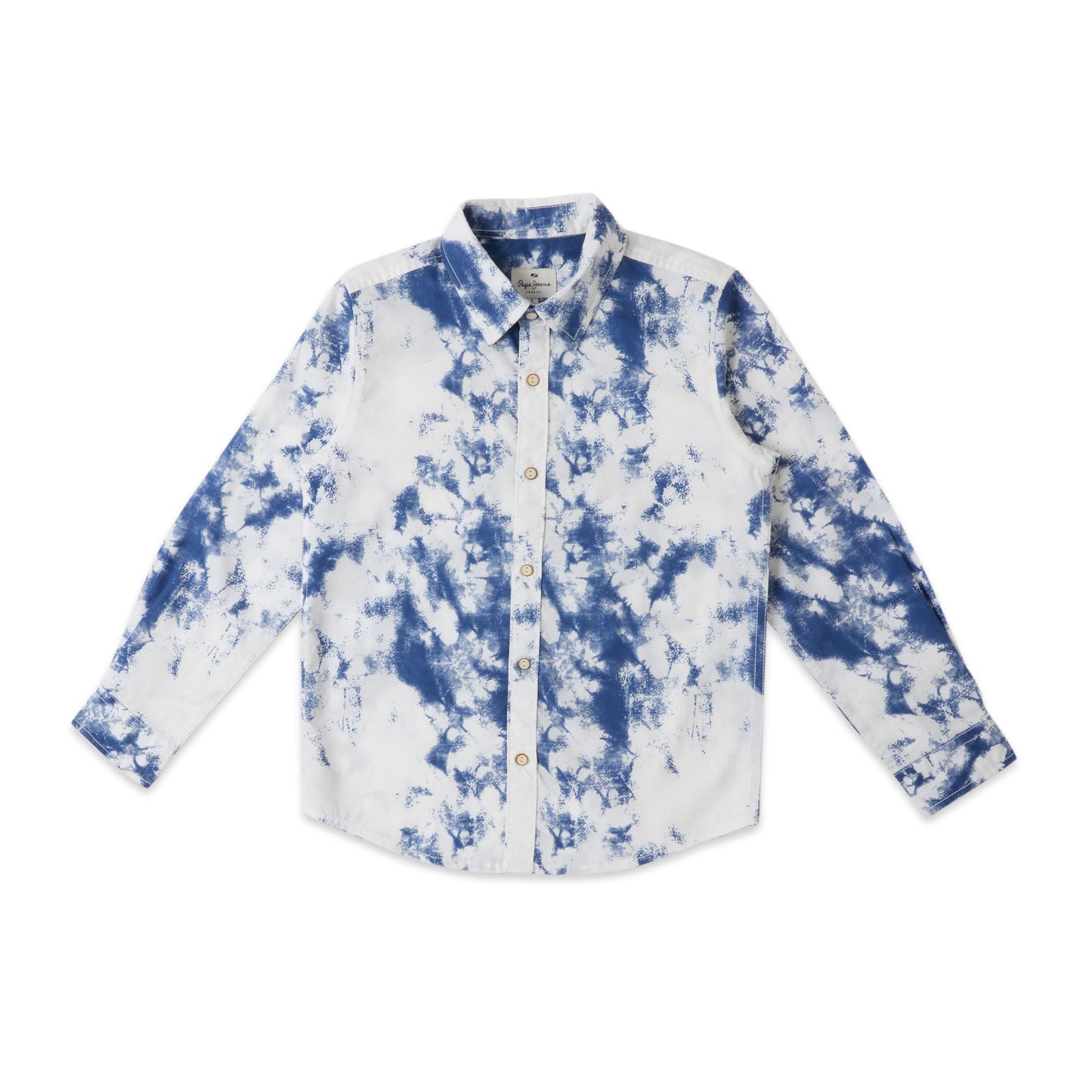 Pepe Jeans Ryder Ls Tie Dye Printed Shirt, Blue, 6
