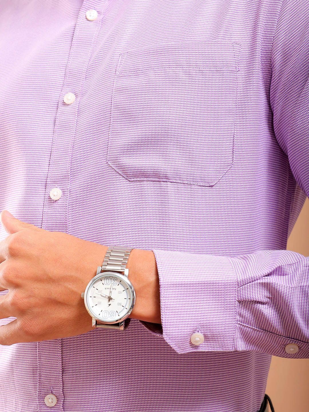 The Indian Garage Co Mens Slim Fit Shirt (0224-SHFRDB-05-02_Purple