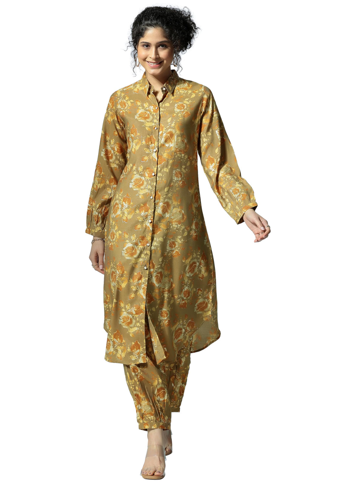 Libas WomenS Silk Blend Co-Ord Set (27804