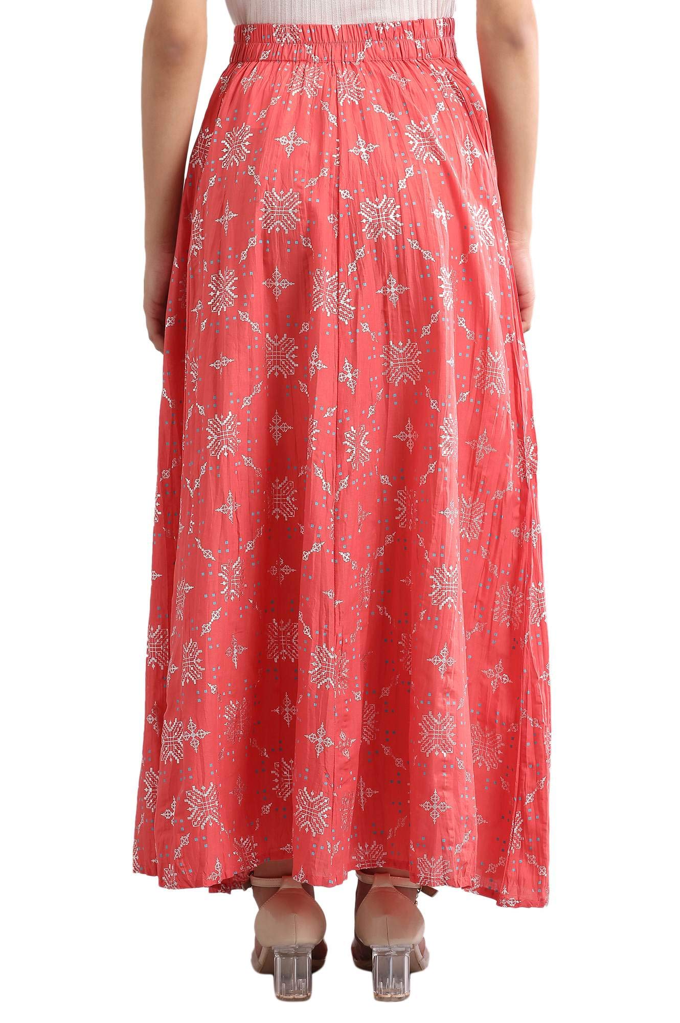 Aurelia Printed Pure Cotton Strechable Skirt For Women | Ankle Length Skirt For Women | Pure Cotton Skirt For Women