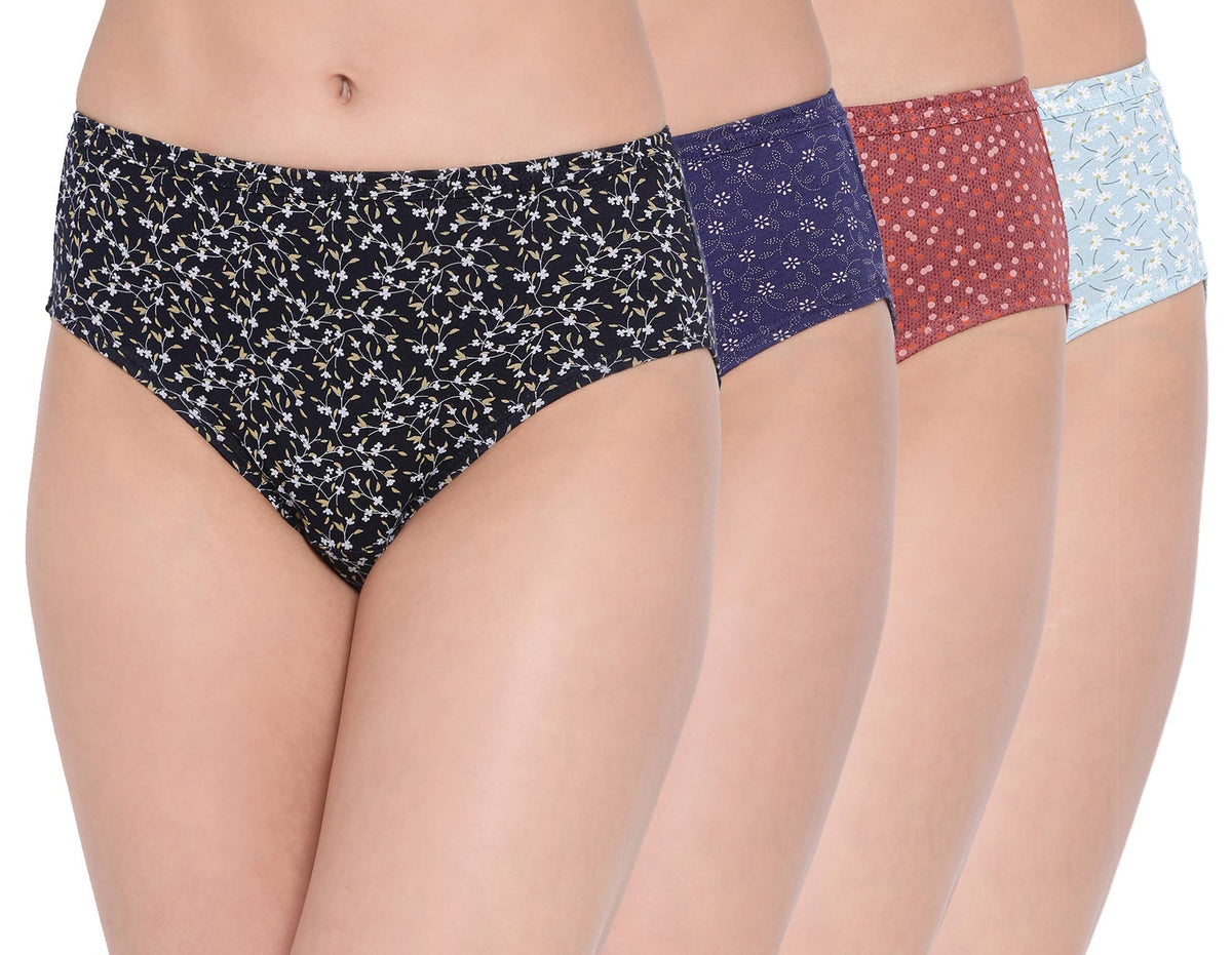 Lyra Pack Of 4 Printed Hipster Panties Multicolour