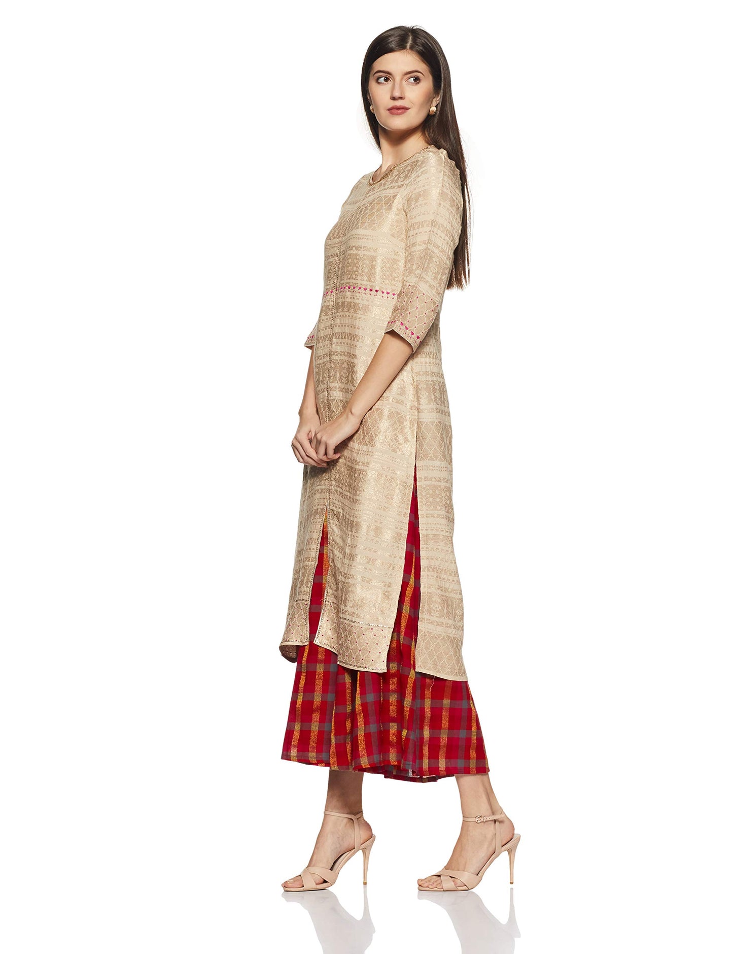 W for Woman Women Cotton Straight Fit Straight Kurta