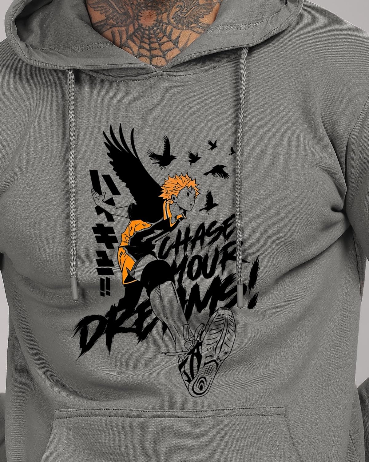 ADRO Anime Hoodies for Men, 320 GSM Soft Cotton Hoodie, Long Lasting Anime Printed Hoodie for Winter | Mens Hoodies | Sweatshirt