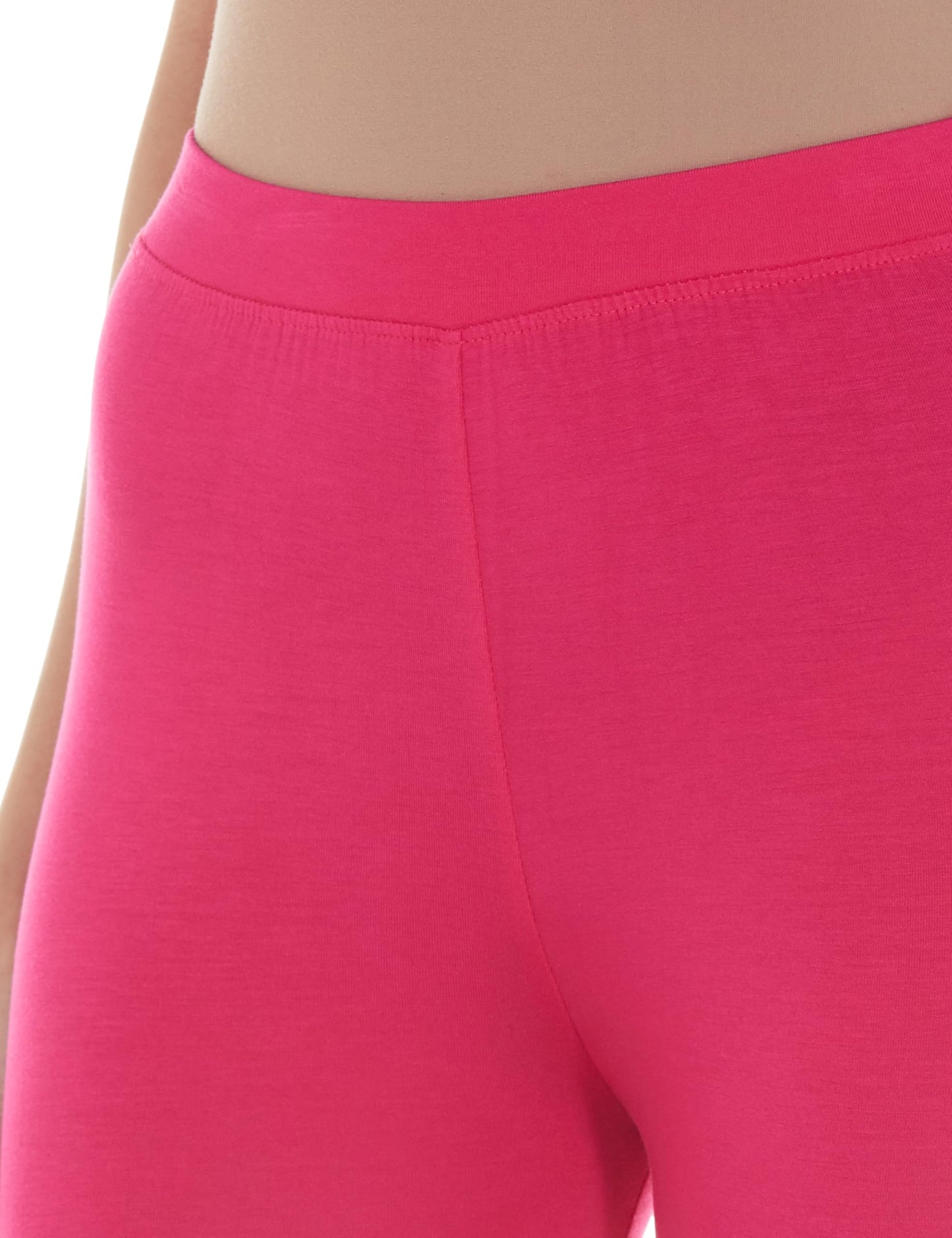 Premium Viscose Stretchable Ankle Length Leggings For Women Rani Pink