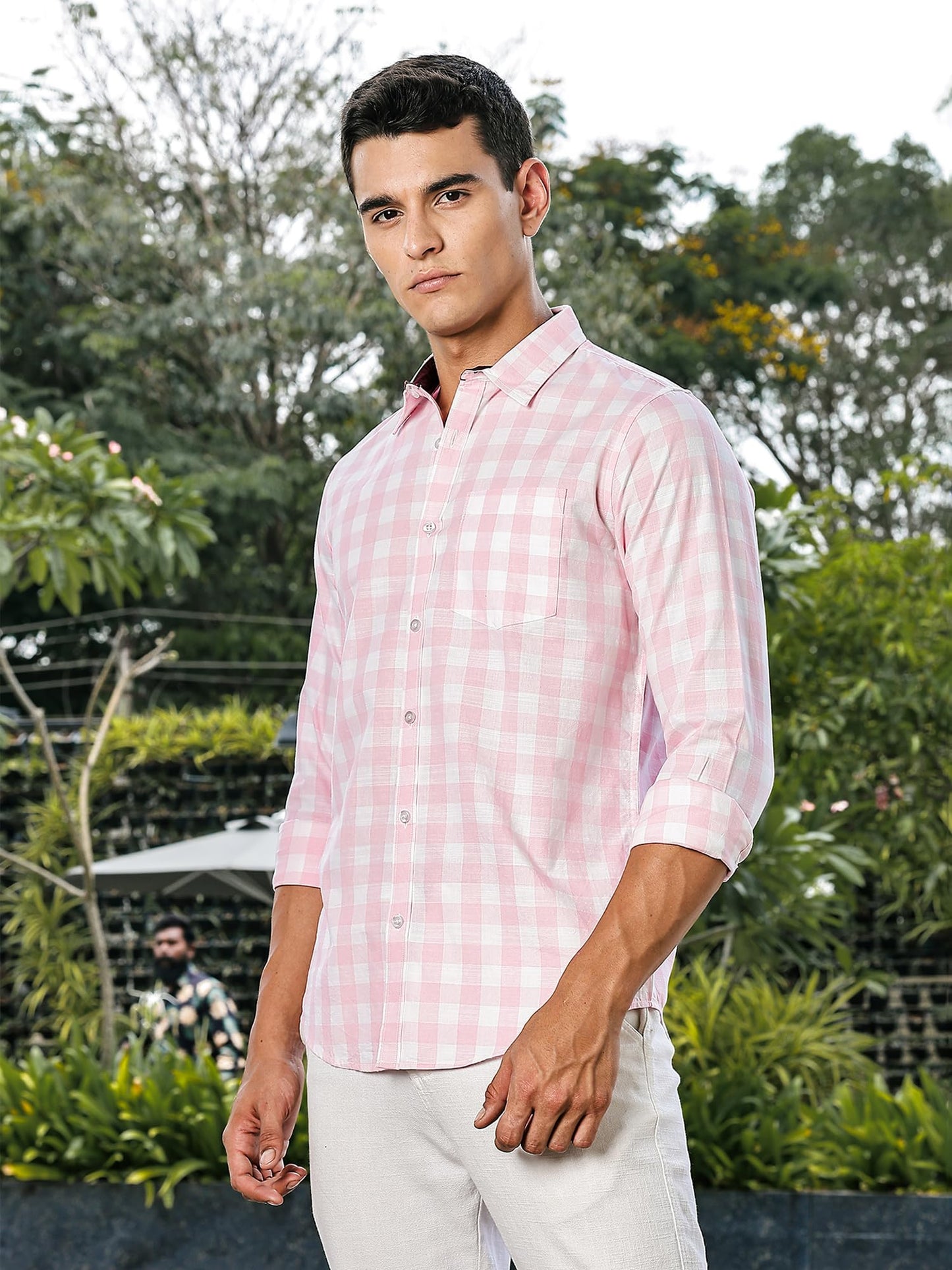 Thomas Scott Mens | Full Sleeve | 100% Cotton | Regular Fit | Check | Spread Collar | Shirts for Men (Available in Plus Size) P