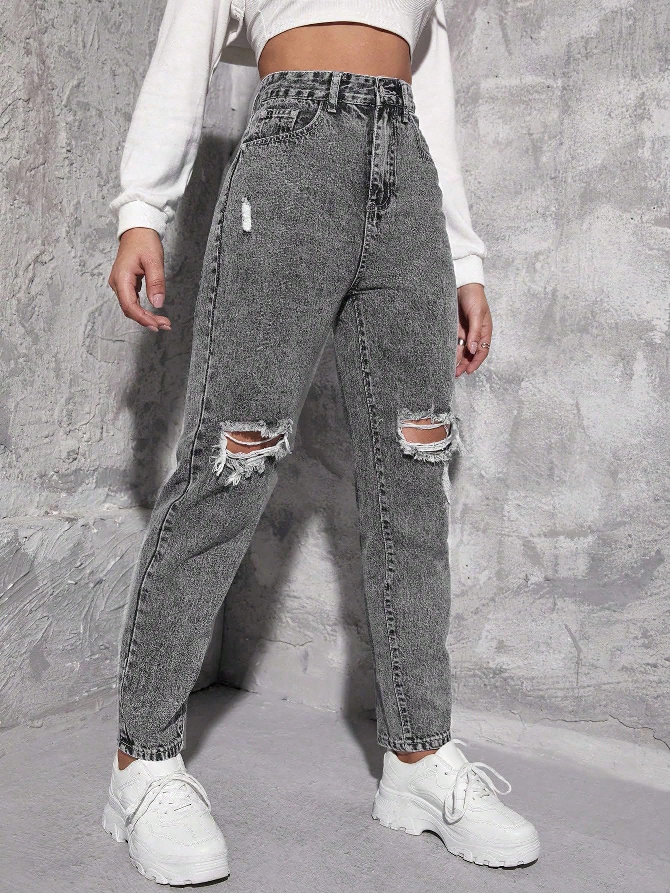 Shasmi Black Womens High Rise Cotton Ankle Length Jeans for Women Jeans II Denim Cotton Jeans Pant for Women II Cotton Pant II