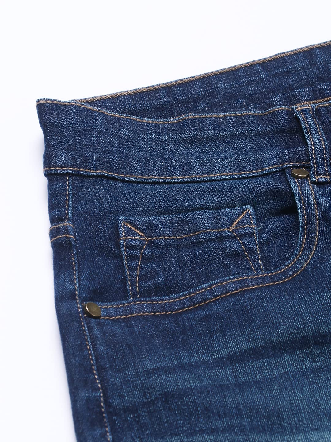 Dennis Lingo Mens Slim Fit Stretchable Denim Solid Jeans (Dark Blue)
