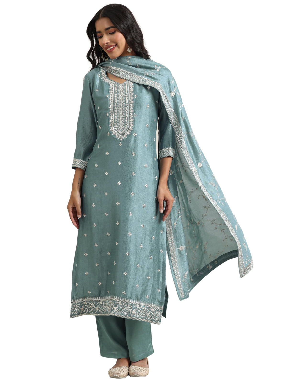 Libas WomenS Silk Blend Kurta Set (99523