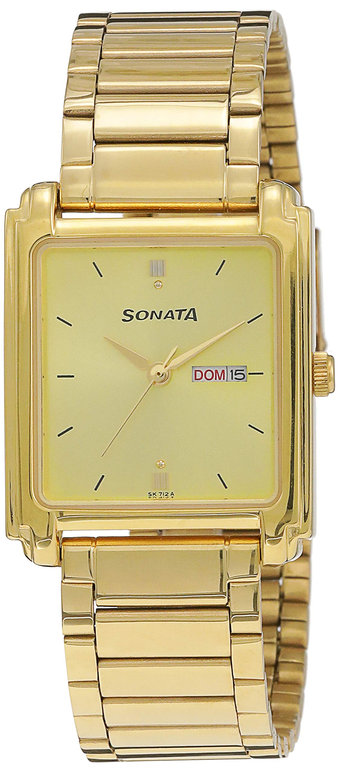 Sonata Analog Champagne Dial Men's Watch - NF7053YM05A