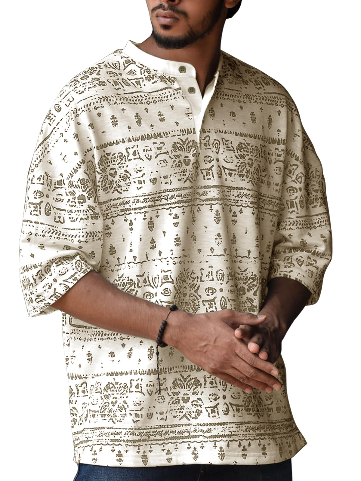 Noble Monk Men Printed Round Neck Cotton Blend T-Shirt | Printed Tshirt For Mens