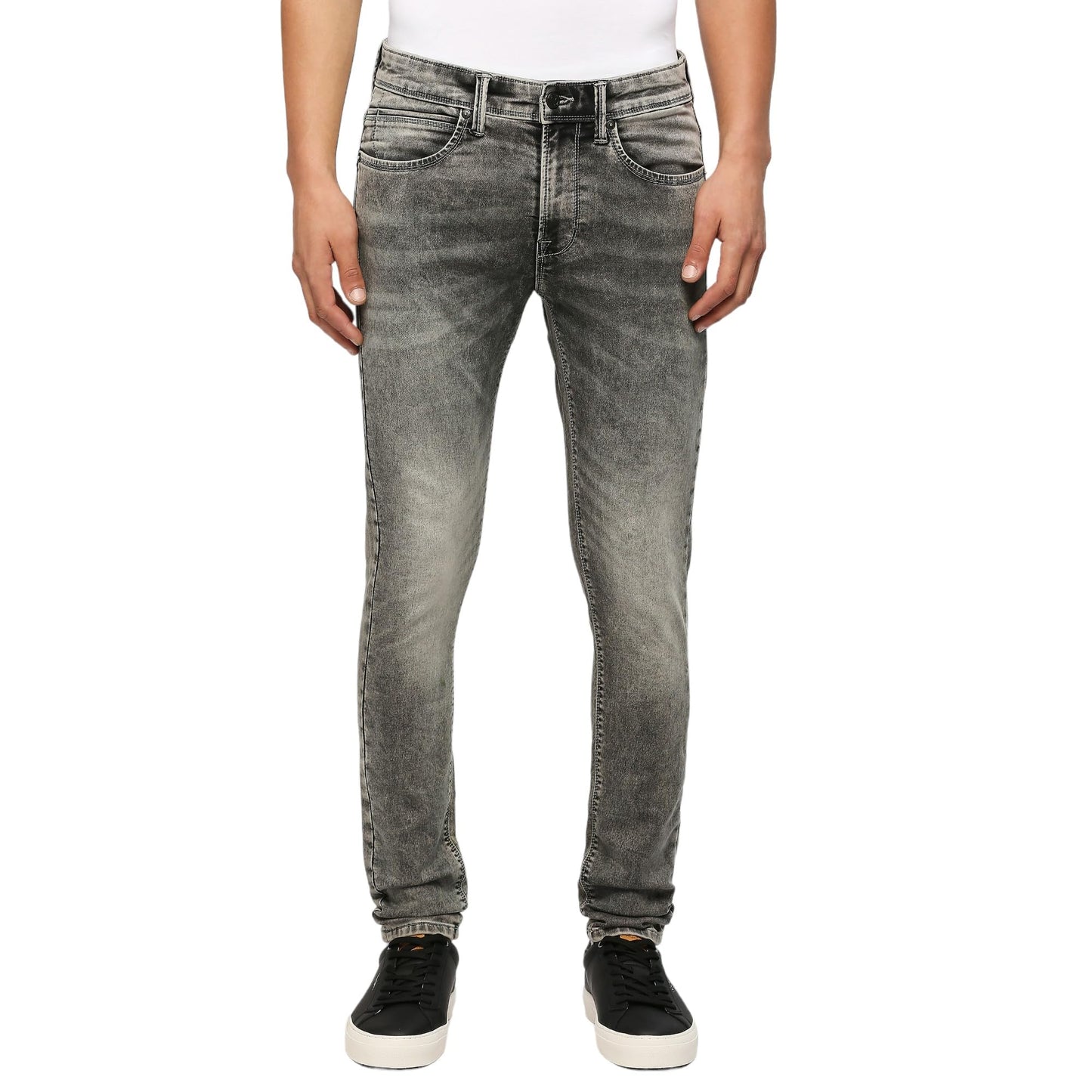 Pepe Jeans Men Mid Rise Slim Fit Jeans,Black,28
