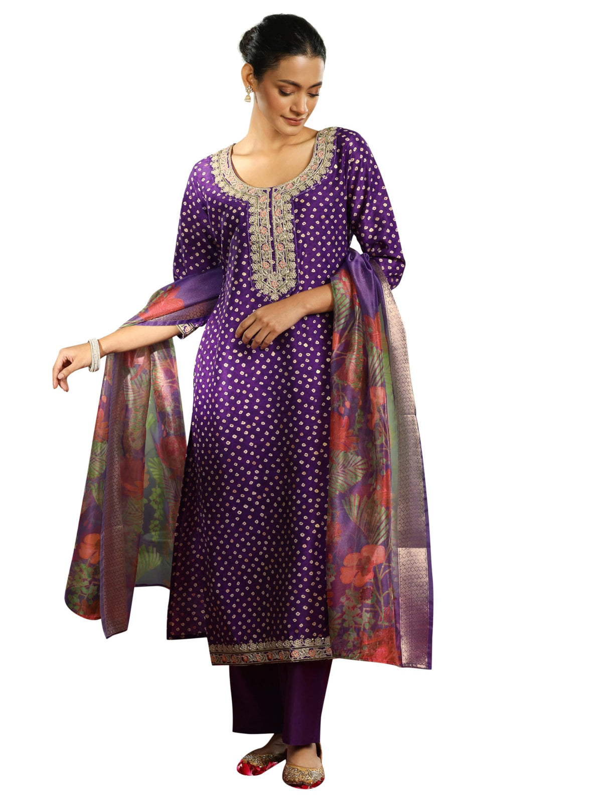 Libas WomenS Silk Blend Kurta Set (49267