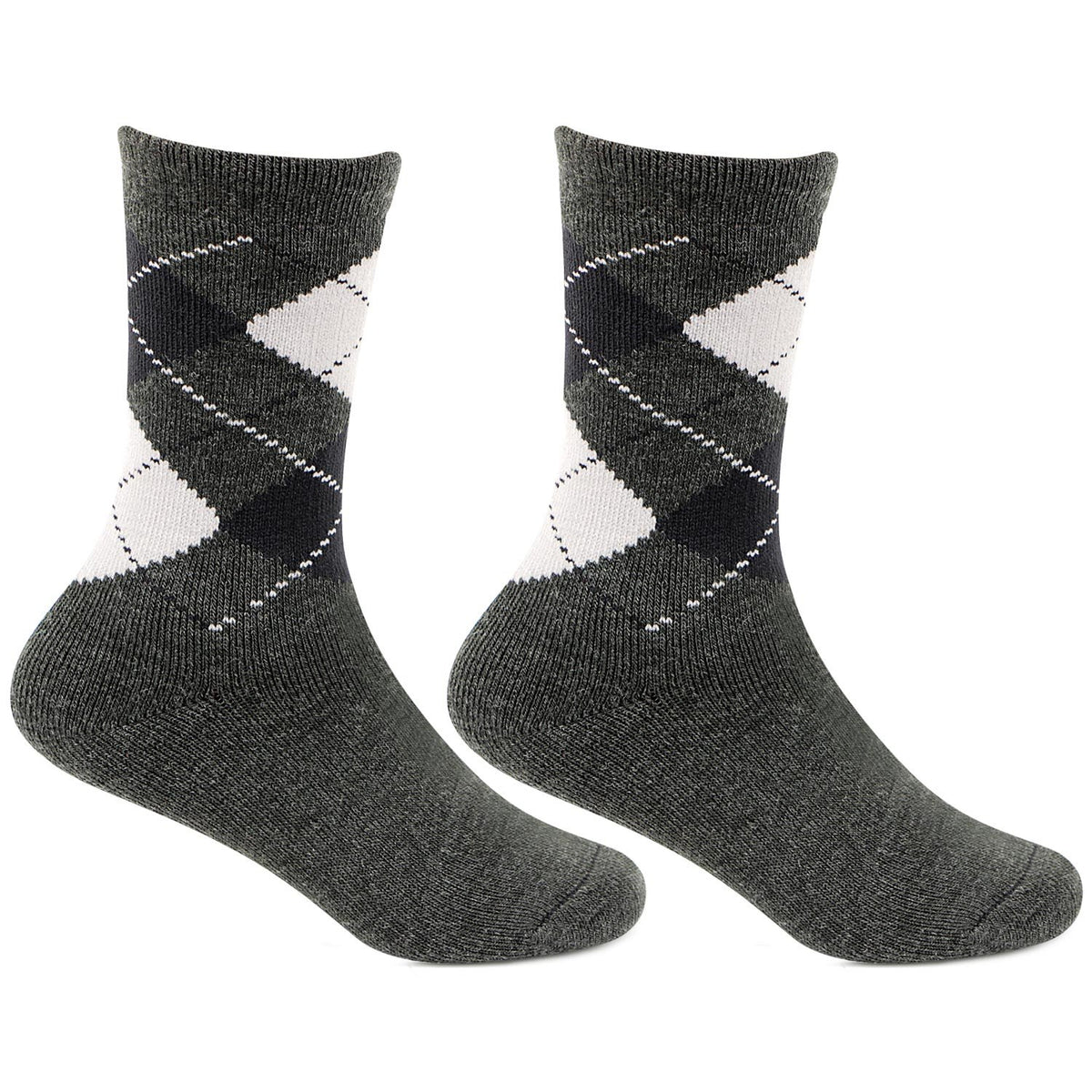 Bonjour Argyle Pattern Full Length Woolen Socks for Kids- Pack Of 2