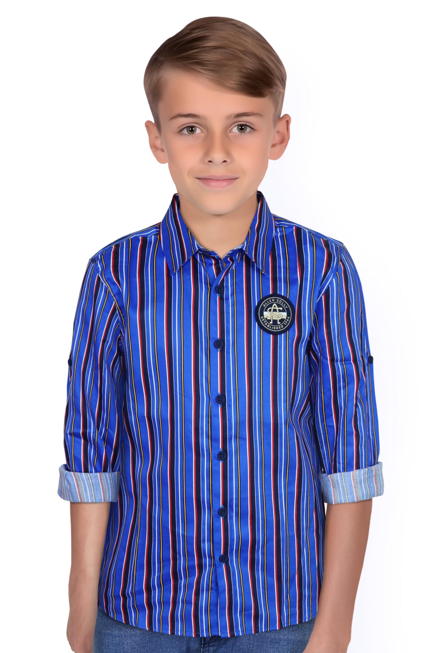 Allen Solly Boys Slim Fit Striped Casual T-Shirt