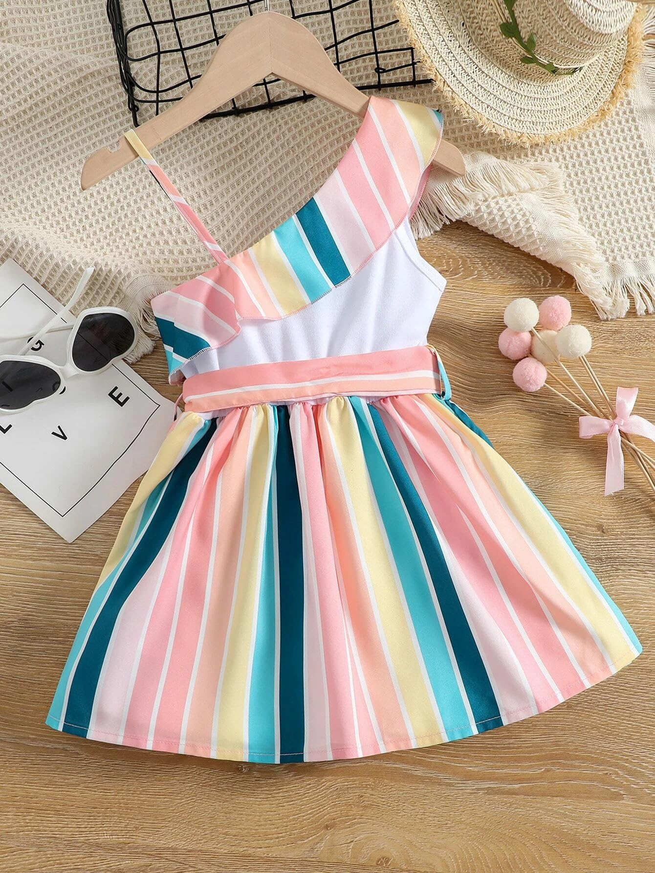 TAGAS Baby Girls Polyester Fit and Flare Knee-Length Dress | Girls Dress Multicolour