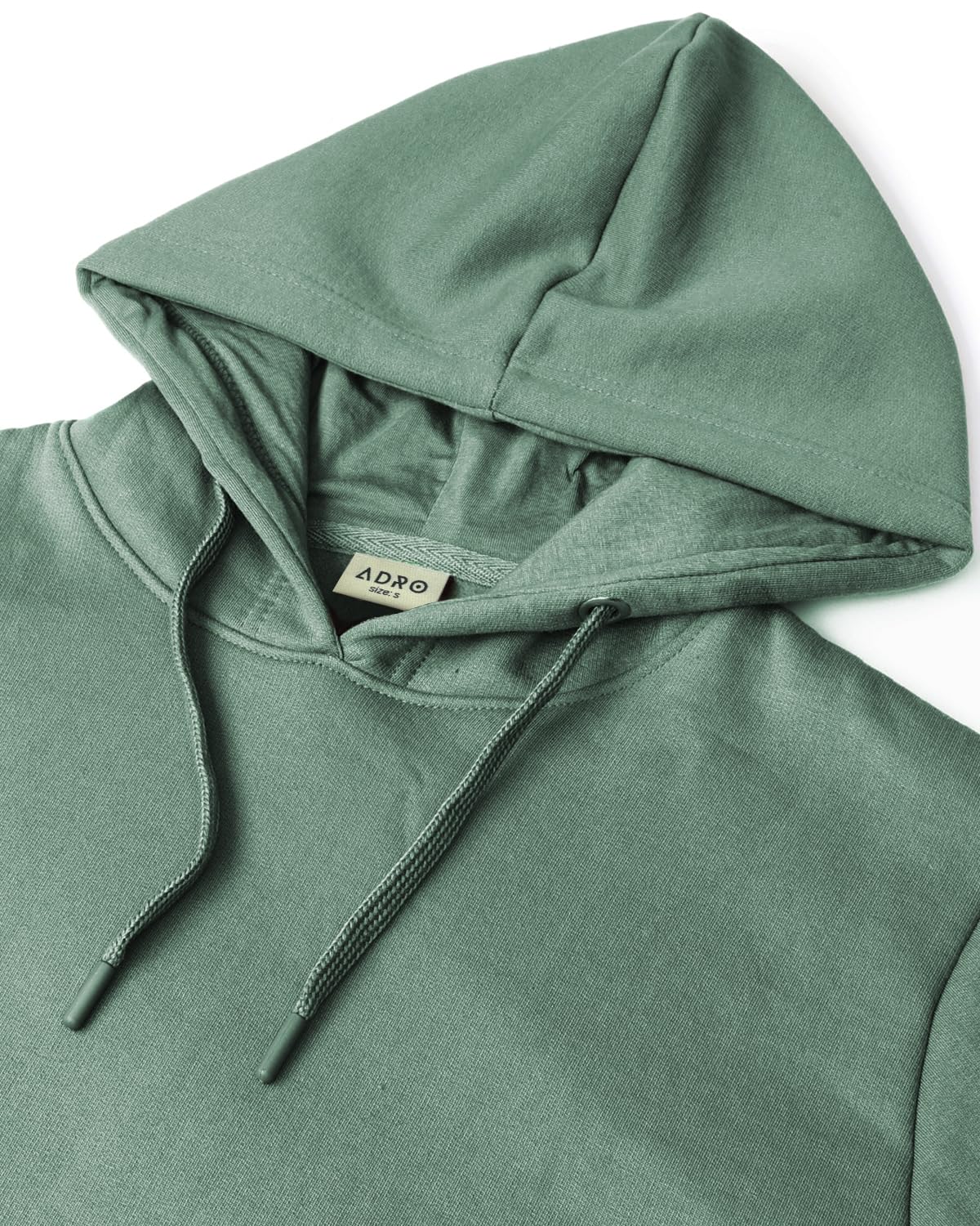 ADRO Men's Cotton Neck Hooded Sweatshirt (H-M-PLN-PT_Pista_S)