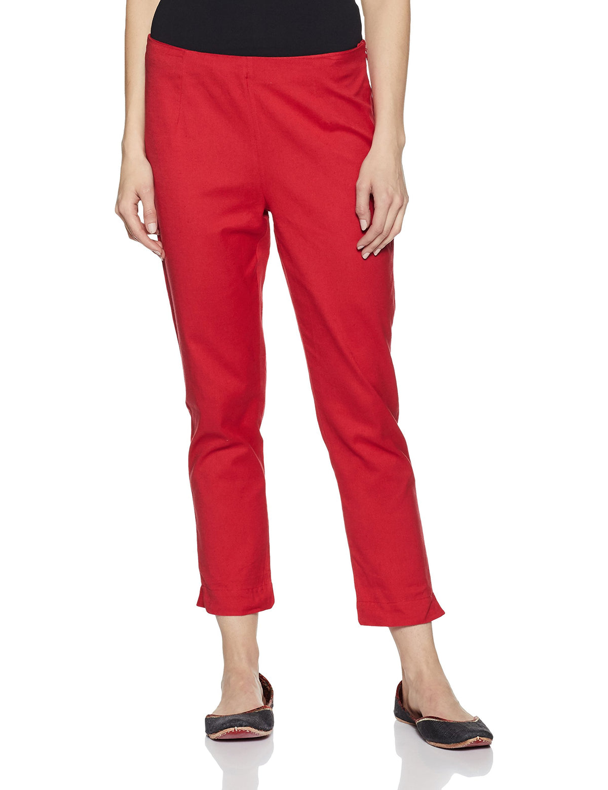Aurelia Womens Relaxed Fit Pants (CRK60029-02880_XL_RED)