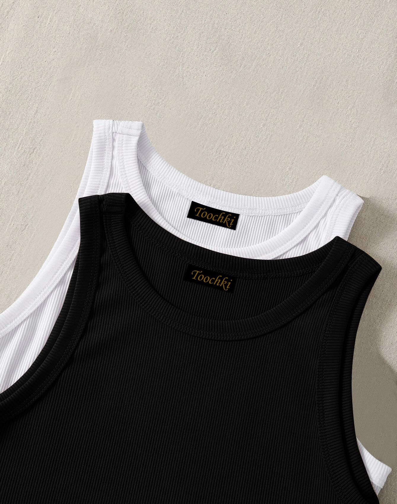 Toochki Top for Women | Spandex | Crop | Black White | Short | Western | Pack of 2 Tops | Black White Combo Top