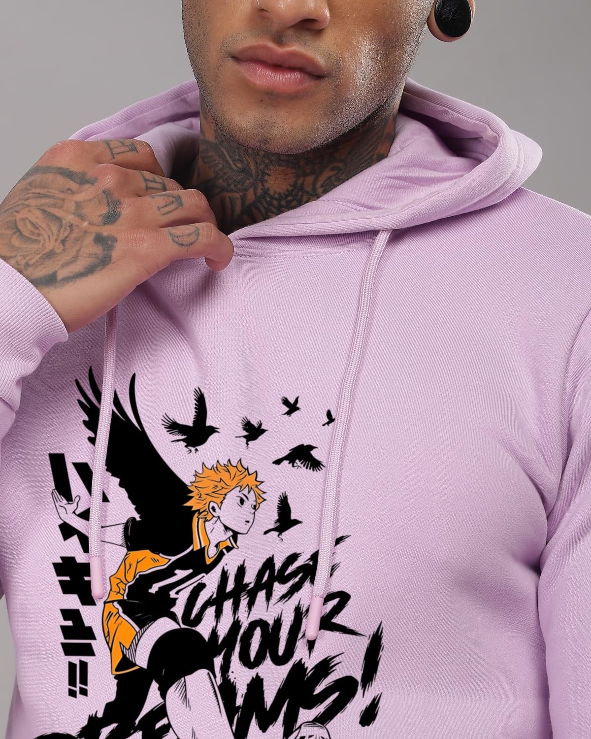 ADRO Anime Hoodies for Men, 320 GSM Soft Cotton Hoodie, Long Lasting Anime Printed Hoodie for Winter | Mens Hoodies | Sweatshirt
