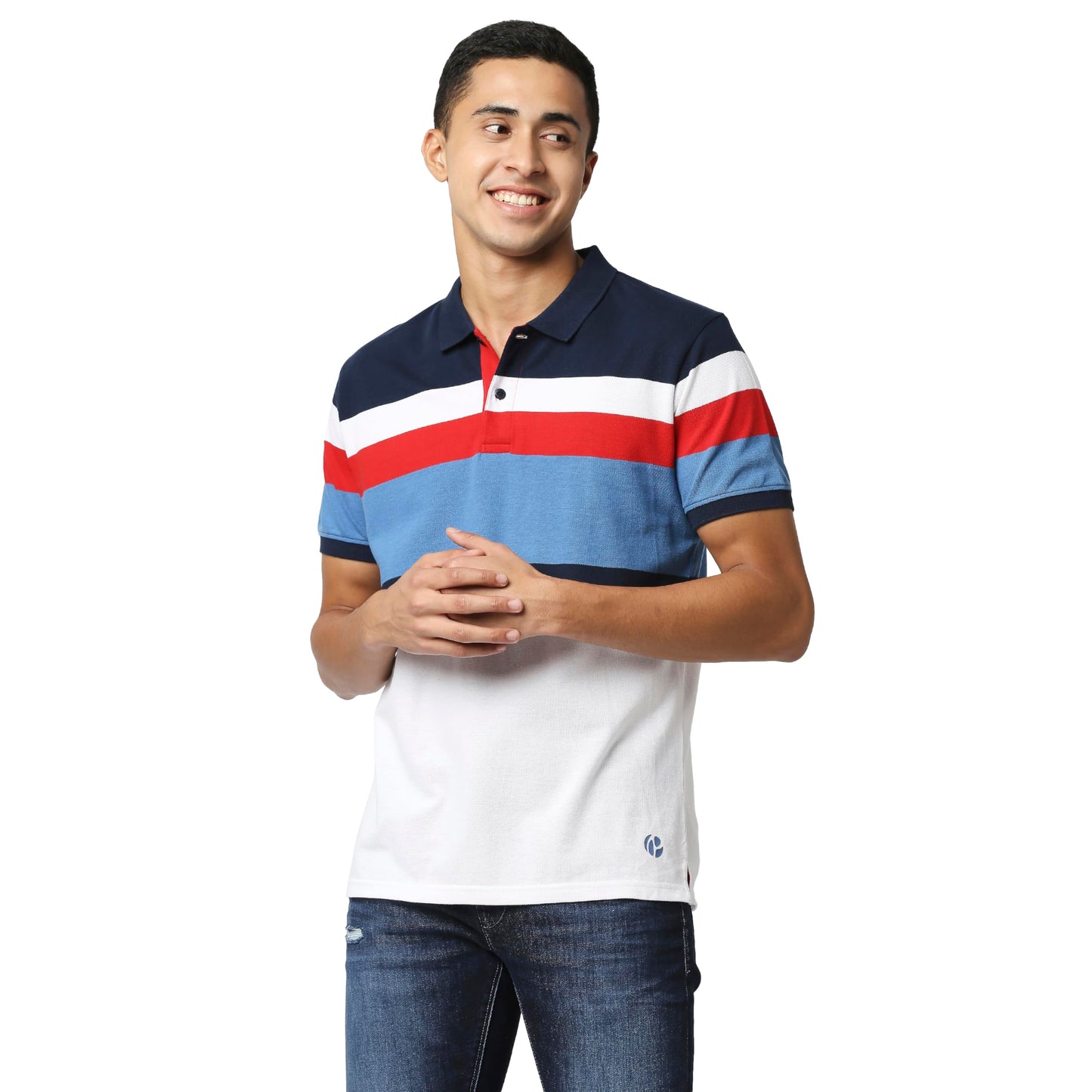 Pepe Jeans MenS Striped Loose Fit T-Shirt (Pm542015_Blue M)