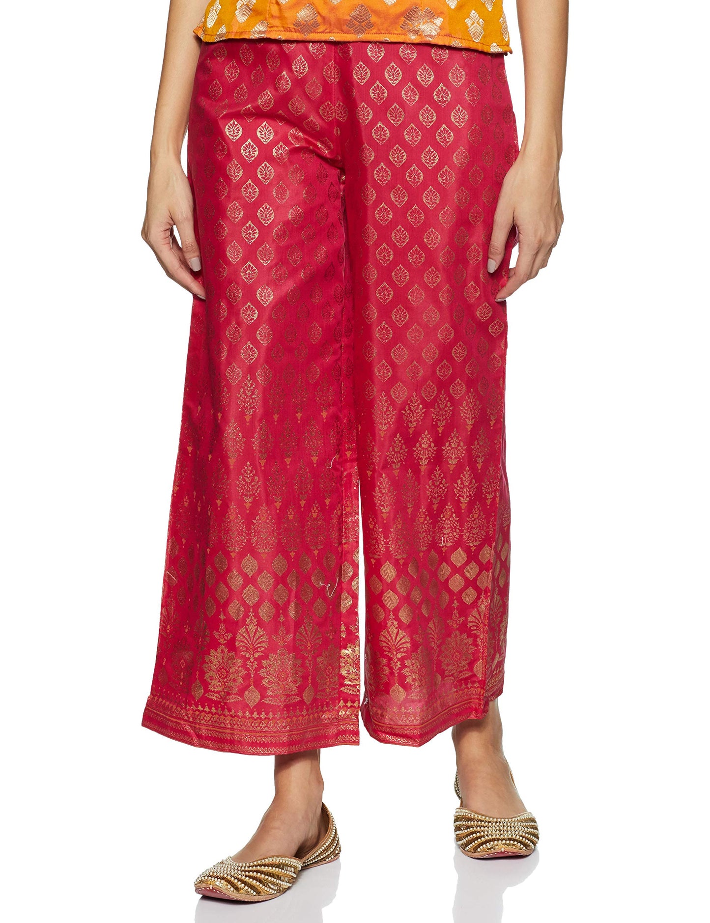 Aurelia Women'S Synthetic Palazzo Bottom (19Aua60005-500823_Pink_X-Large)