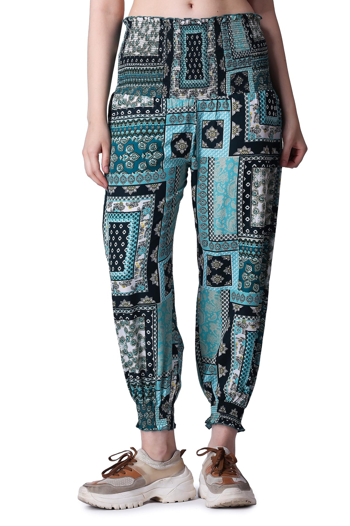 POPWINGS Casual Boho Printed Joggers for Women || Latest Stylish Western Women Joggers for Summer || Pull-On Women Joggers Pants