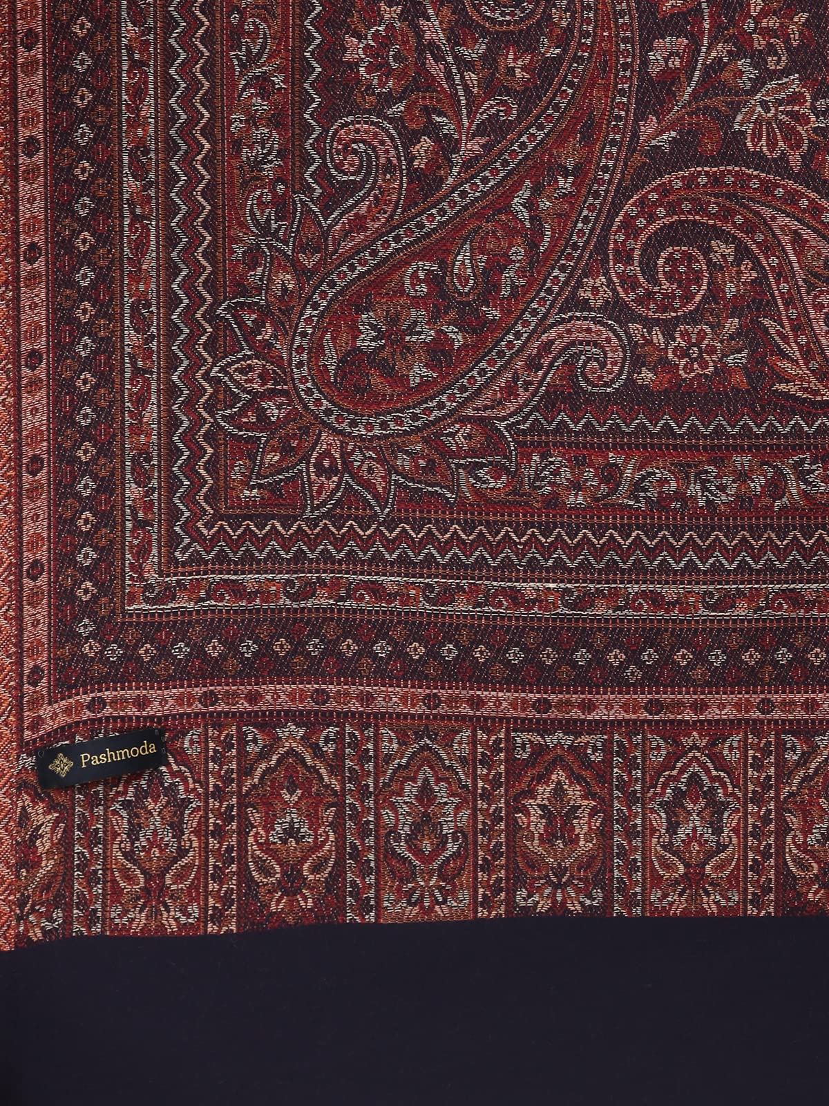 Pashmoda Women Aaraish Kashmiri Royal Paisley Design Jamawar Shawl (Size: 101 X 203 Cms)
