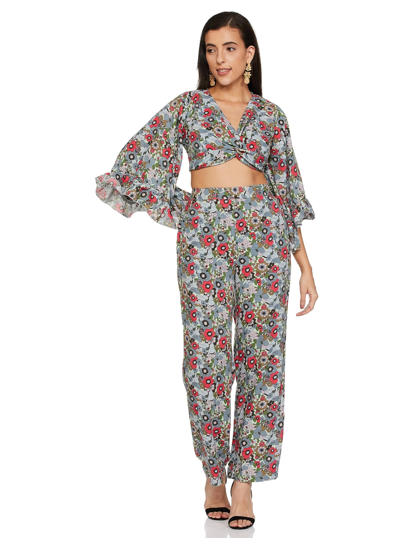 Ketch Women Top with Pant Green