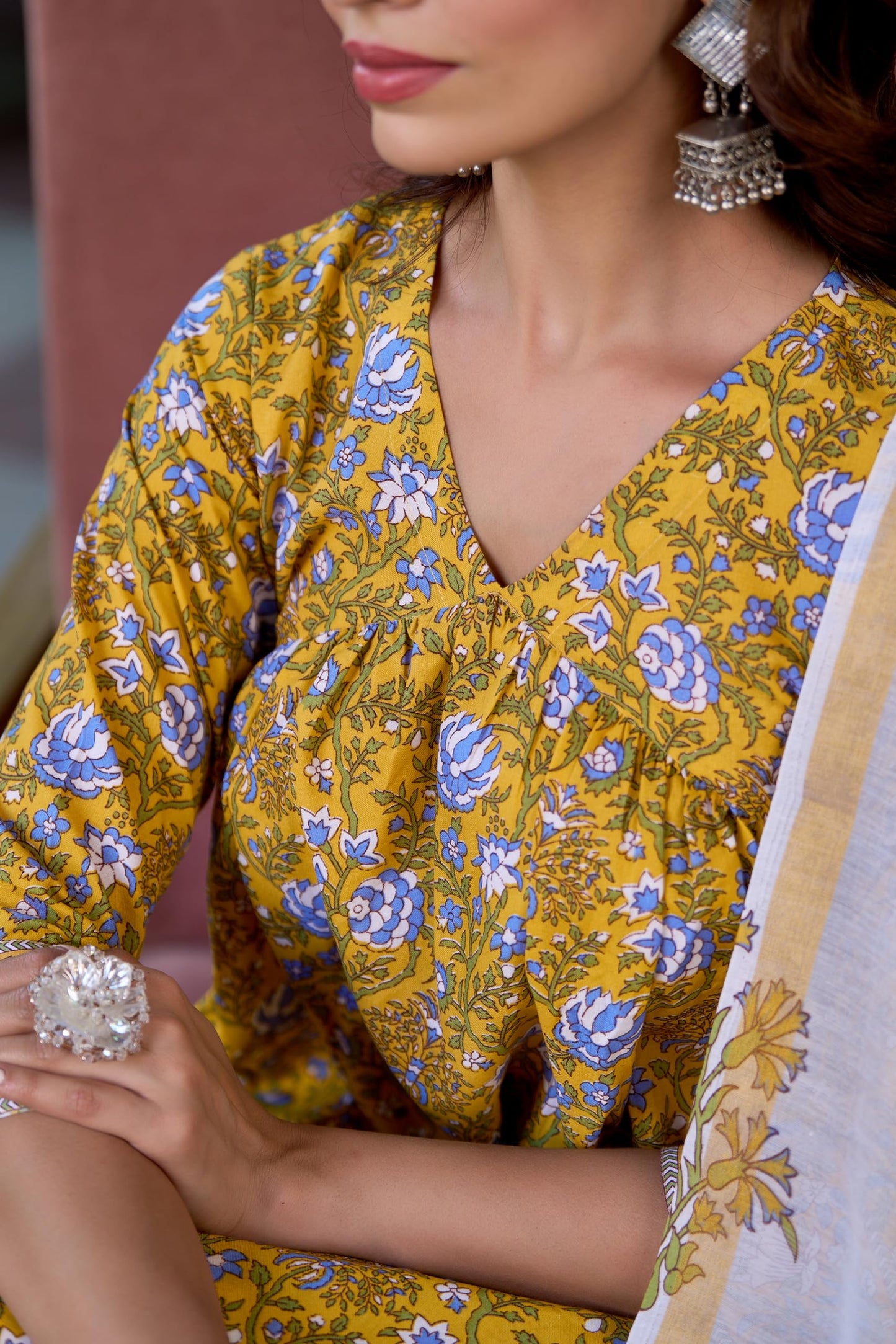 KLOSIA Viscose Women Printed Kurta Pant With Dupatta | Ethnic Set | Kurta Set For Women | Kurta Set With Dupatta