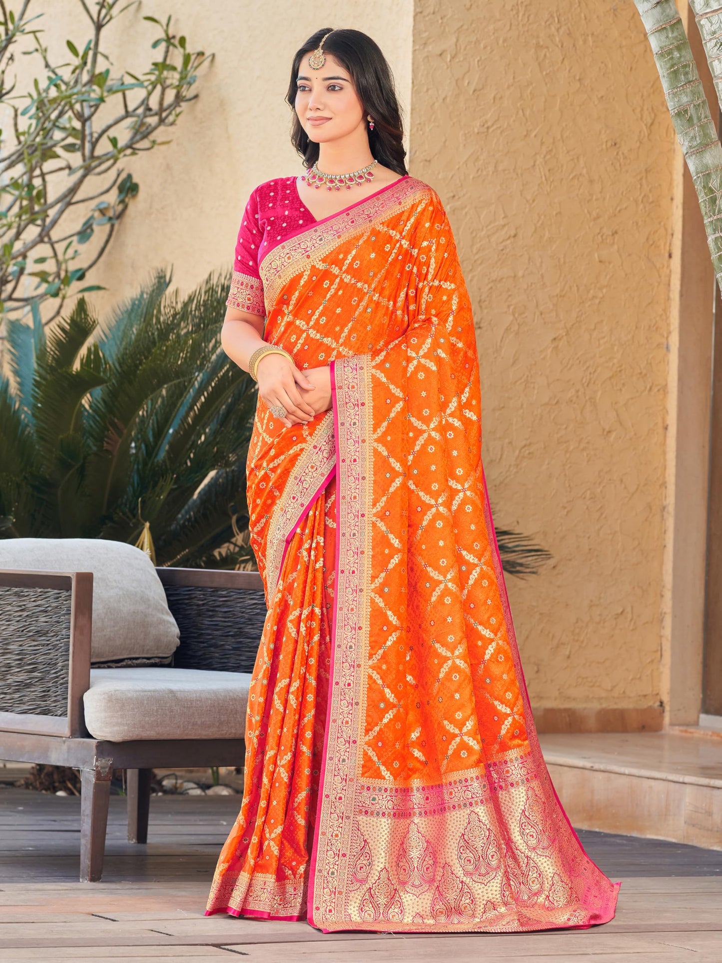 Glory Sarees WomenS Pure Kanjivaram Soft Banarasi Original Satin Silk Woven Hand Dyed Wedding Saree With Blouse Piece (Satin Sil
