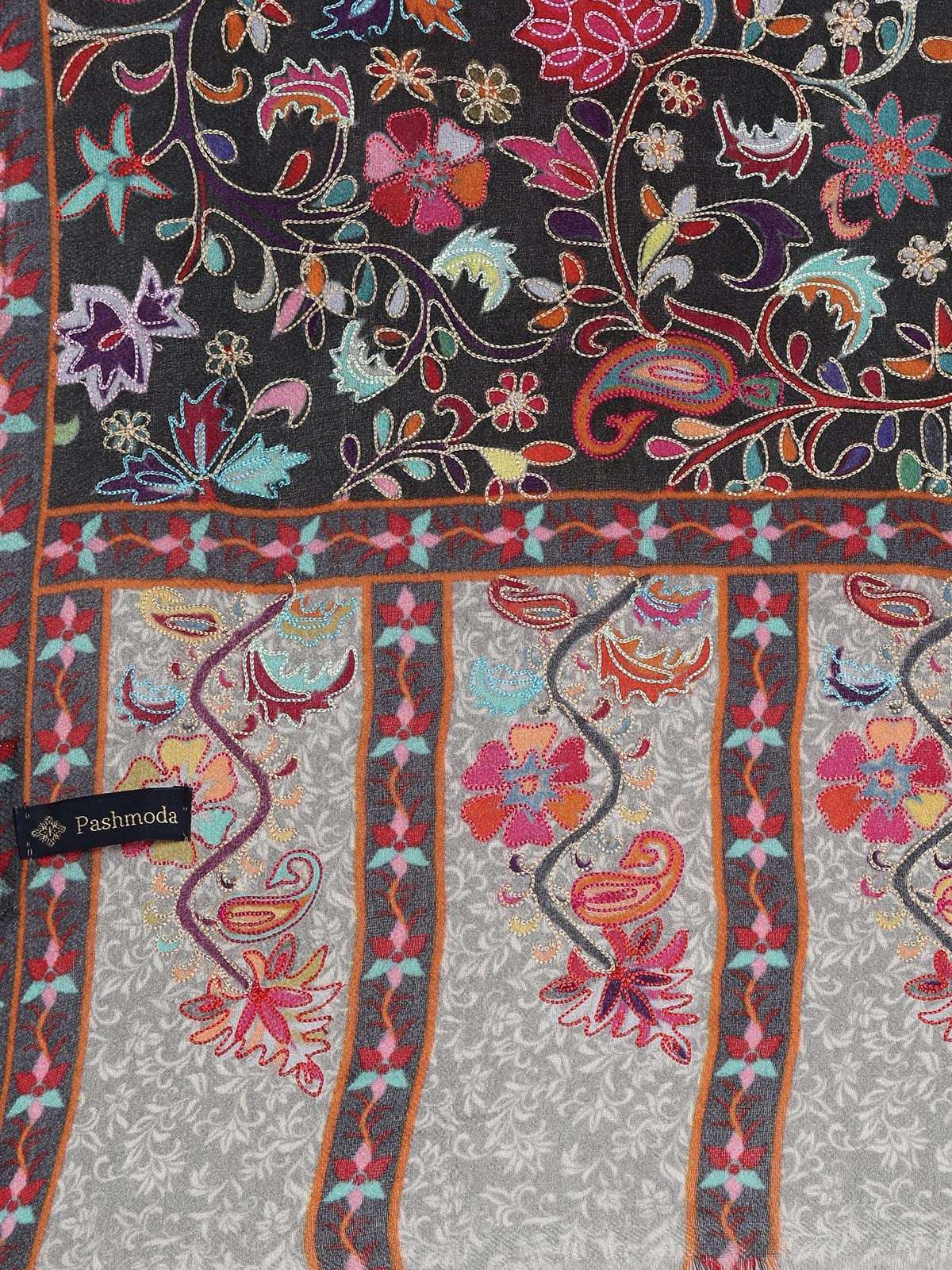 Pashmoda Women Khwabida Pure Wool Kalamkari Shawl (Size: 101 X 203 Cms)