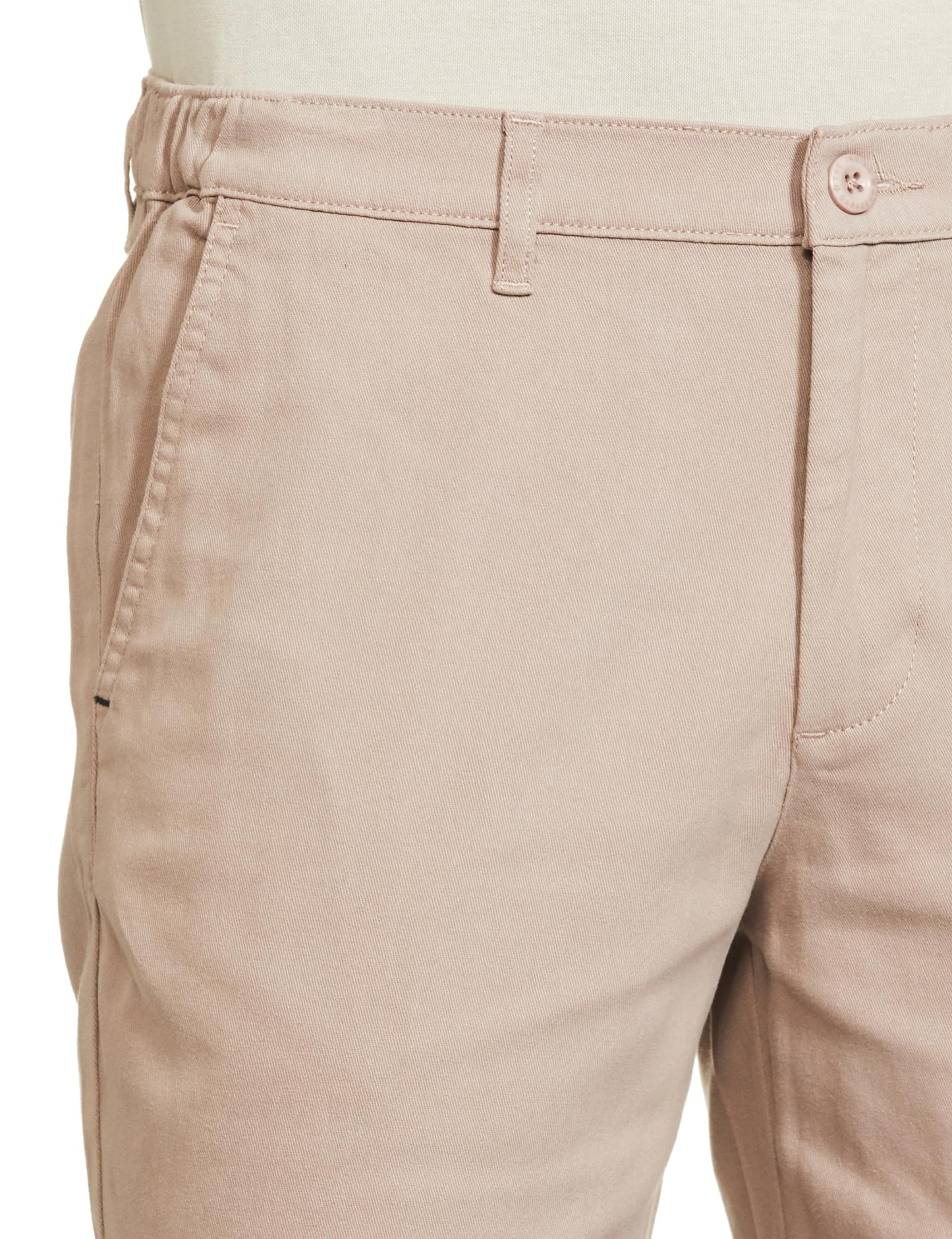 The Indian Garage Co Men Slim Fit Solid Mid-Rise Chino Shorts Rose