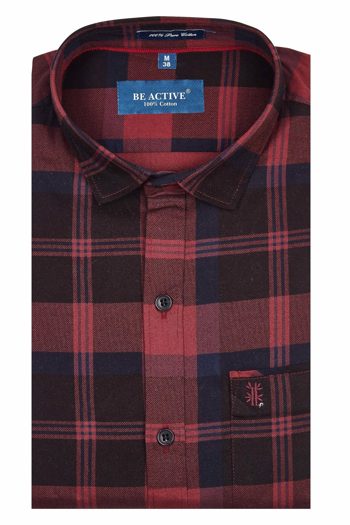 BE ACTIVE Mens Casual 100% Cotton Checkered Shirt || Casual Shirts for Men || Men Casual Shirt || Casual Wear Shirts (CCH0177-2