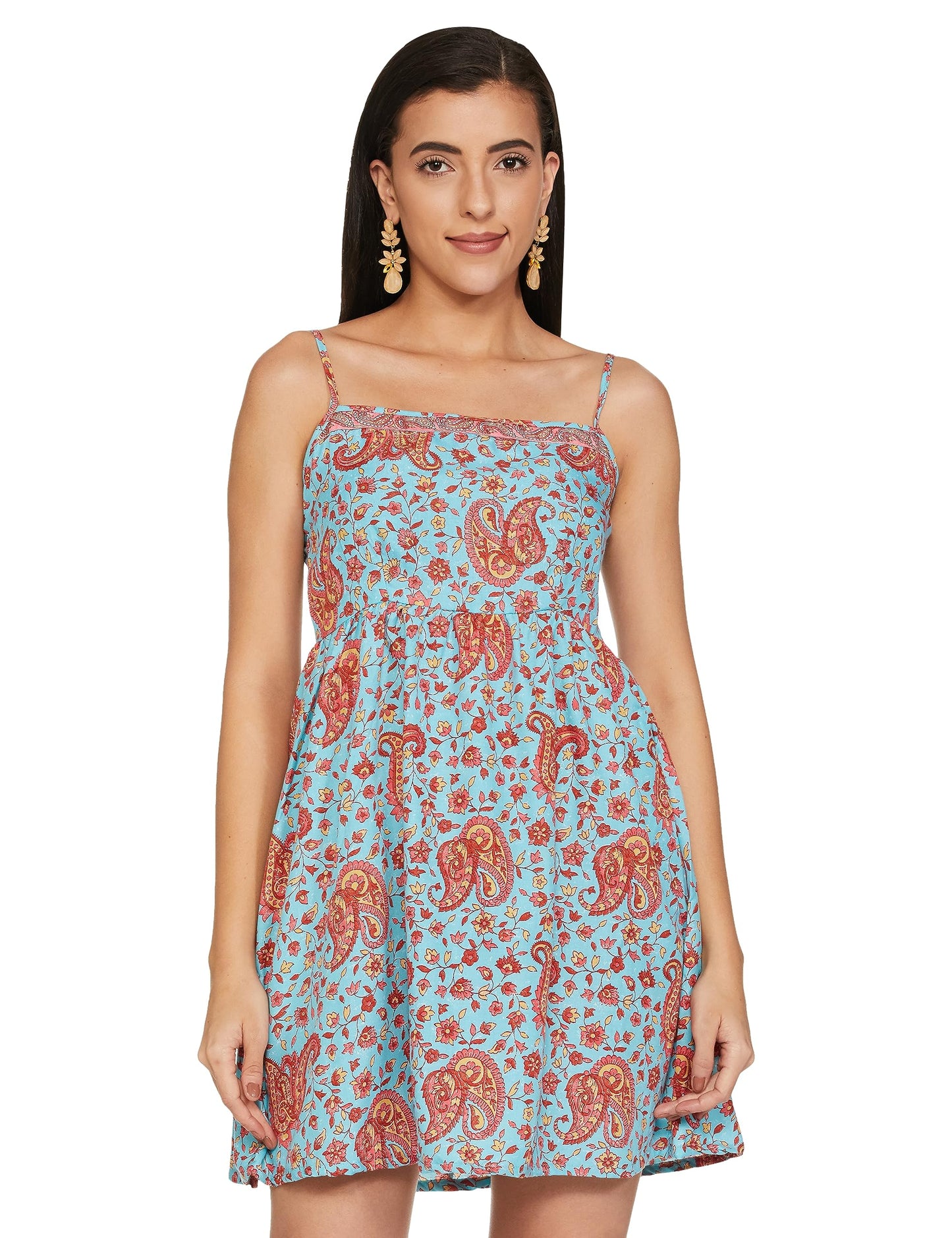 Ketch Womens Sleeveless Printed Ethnic Kurta (Khku000302_Pink_L)