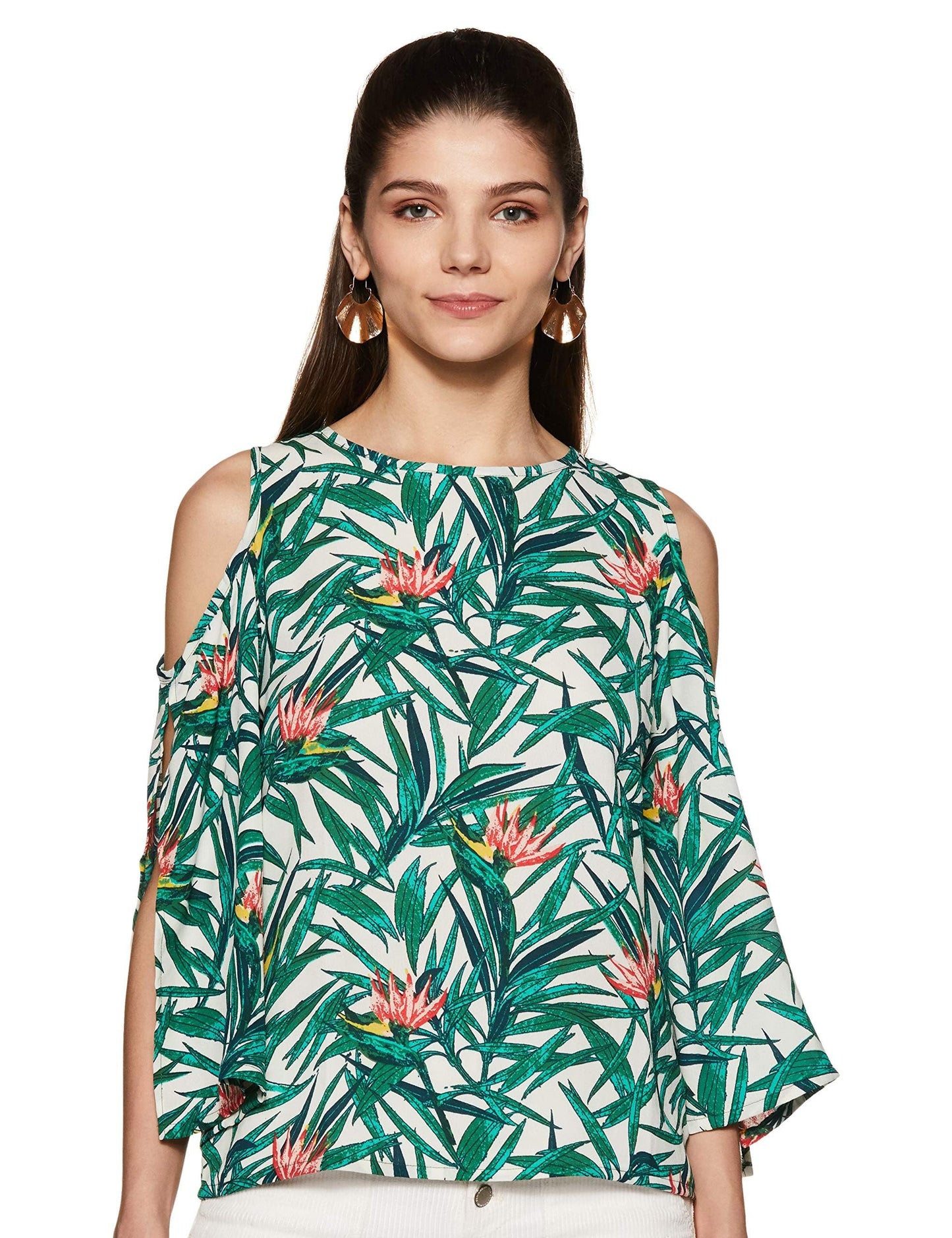 Miss Chase WomenS Floral Regular Fit Top (Mcaw17Tp08-81-166-06_Multicolor_X-Large)