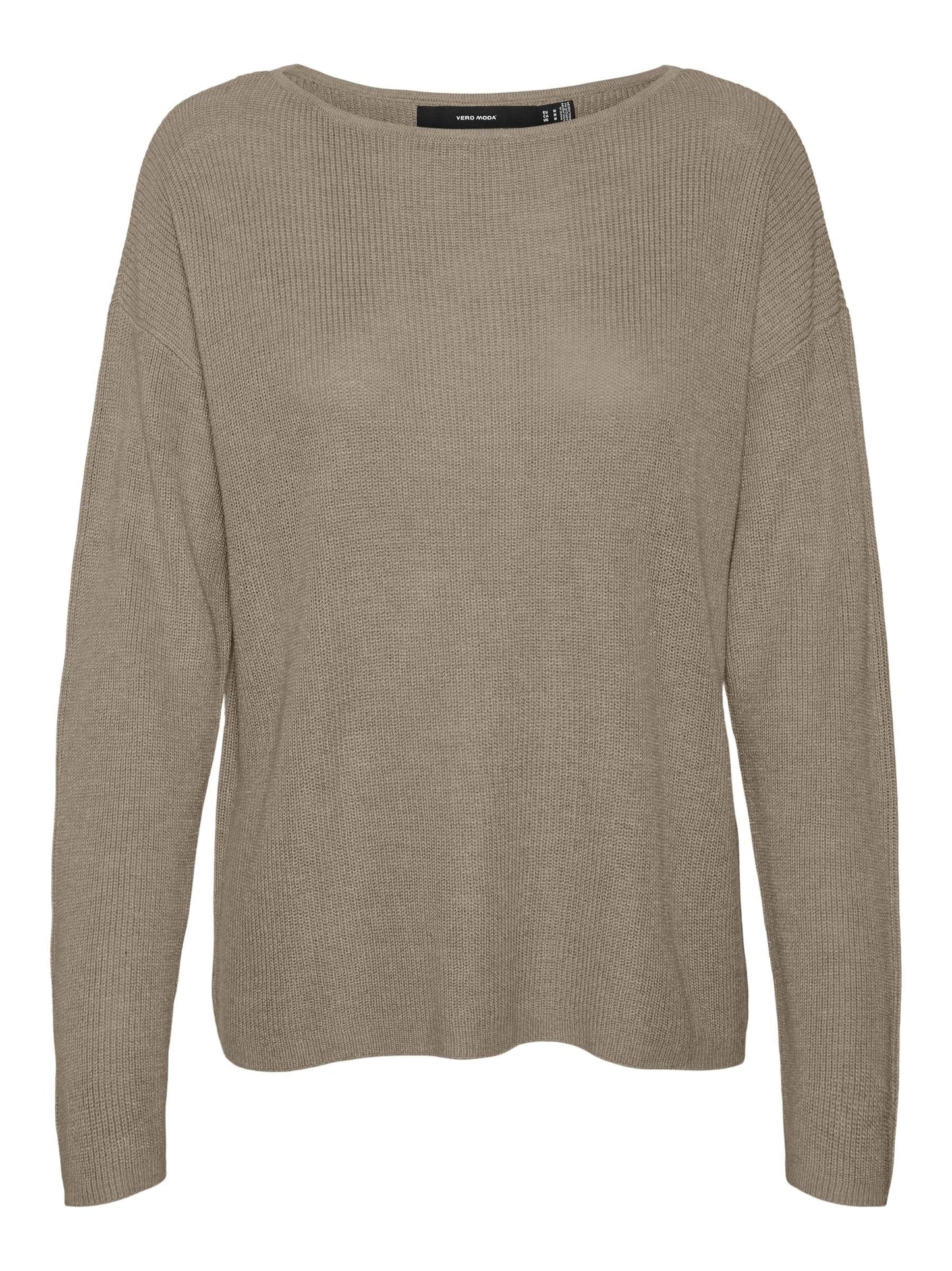 Vero Moda WomenS Relaxed Fit Beige Sweater