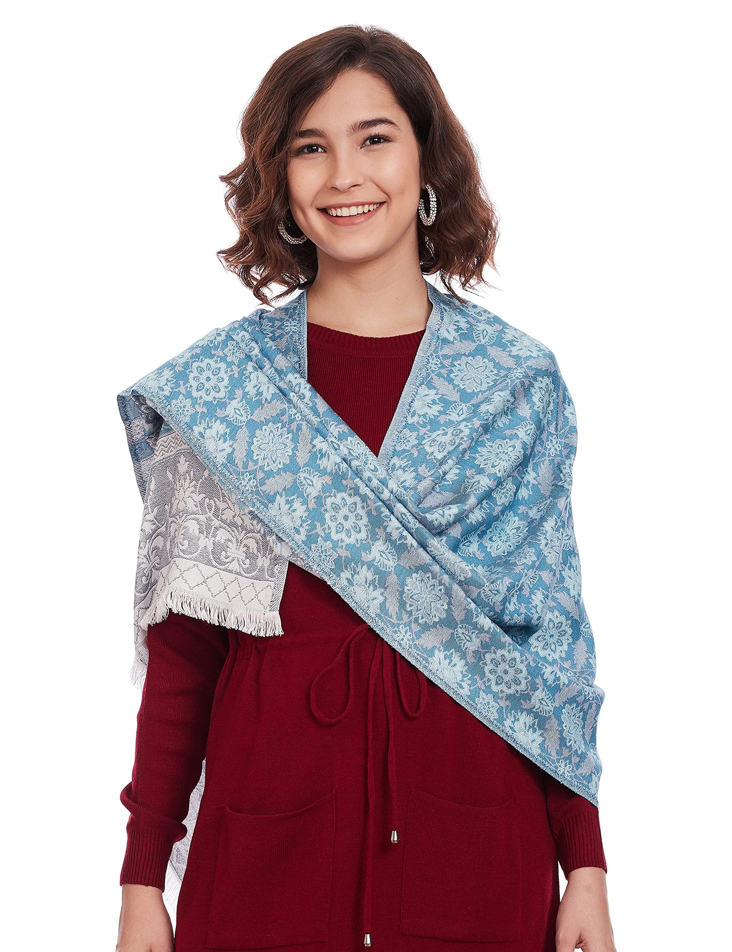 Aurelia Light Winter Shawl(17Auk76001-79007_Green_One Size)
