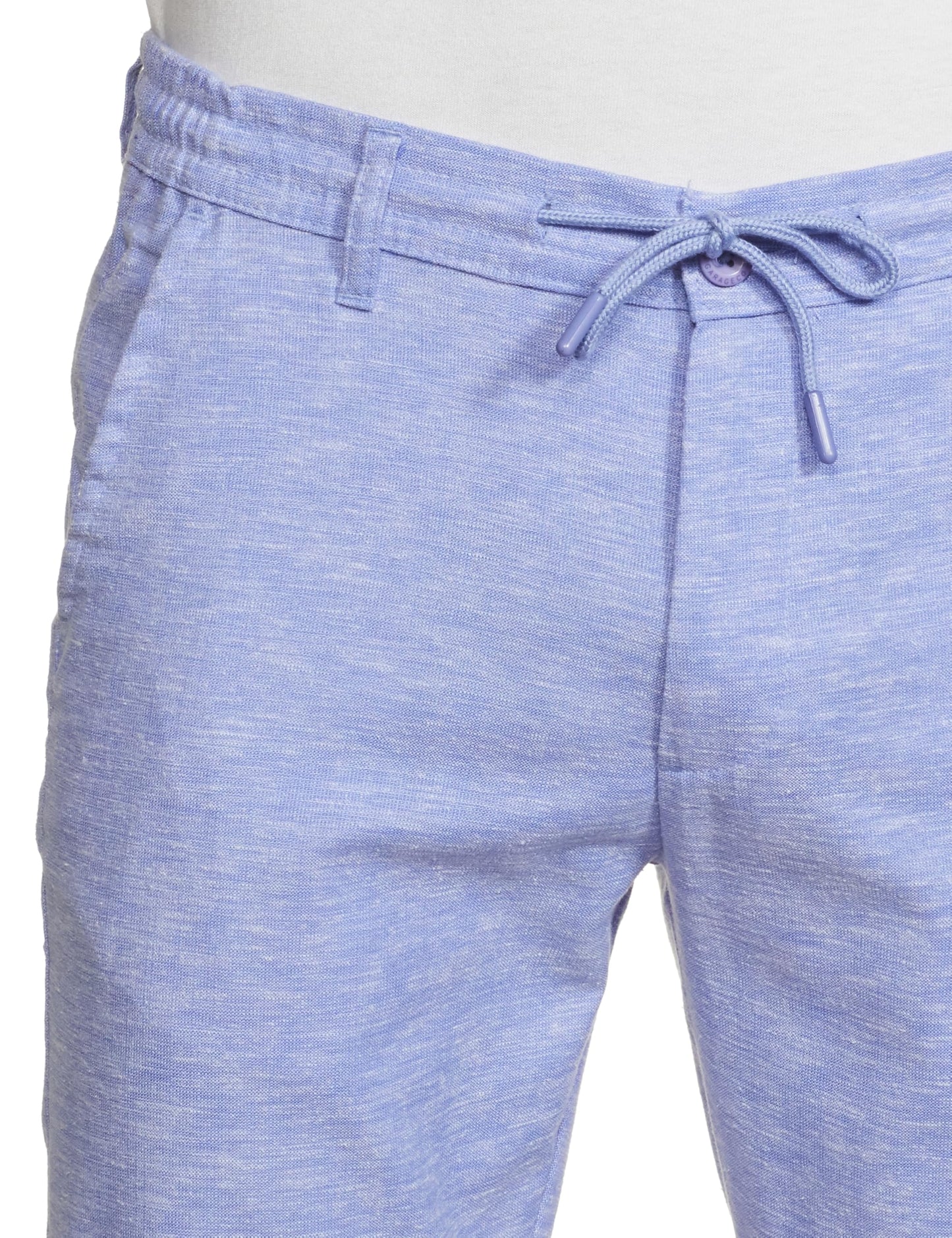 The Indian Garage Co Men Slim Fit Solid Mid-Rise Jogger Trousers Blue