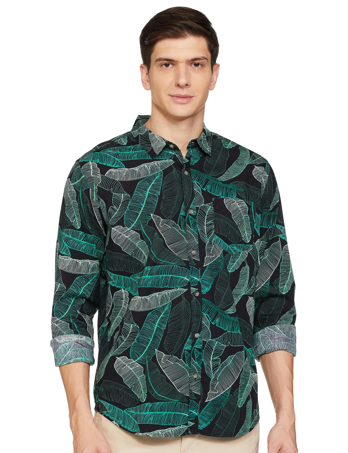Ketch MenS Slim Fit Shirt (Khsh000513_Black