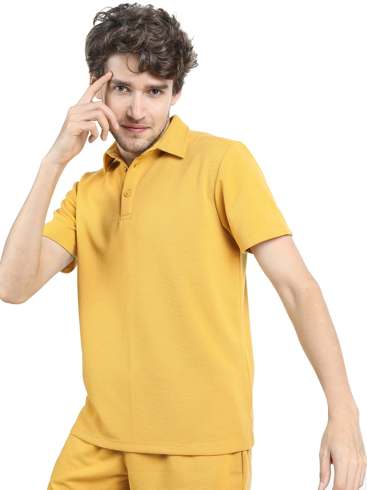 Ketch MenS Regular Fit T-Shirt (Khts000035_Mustard