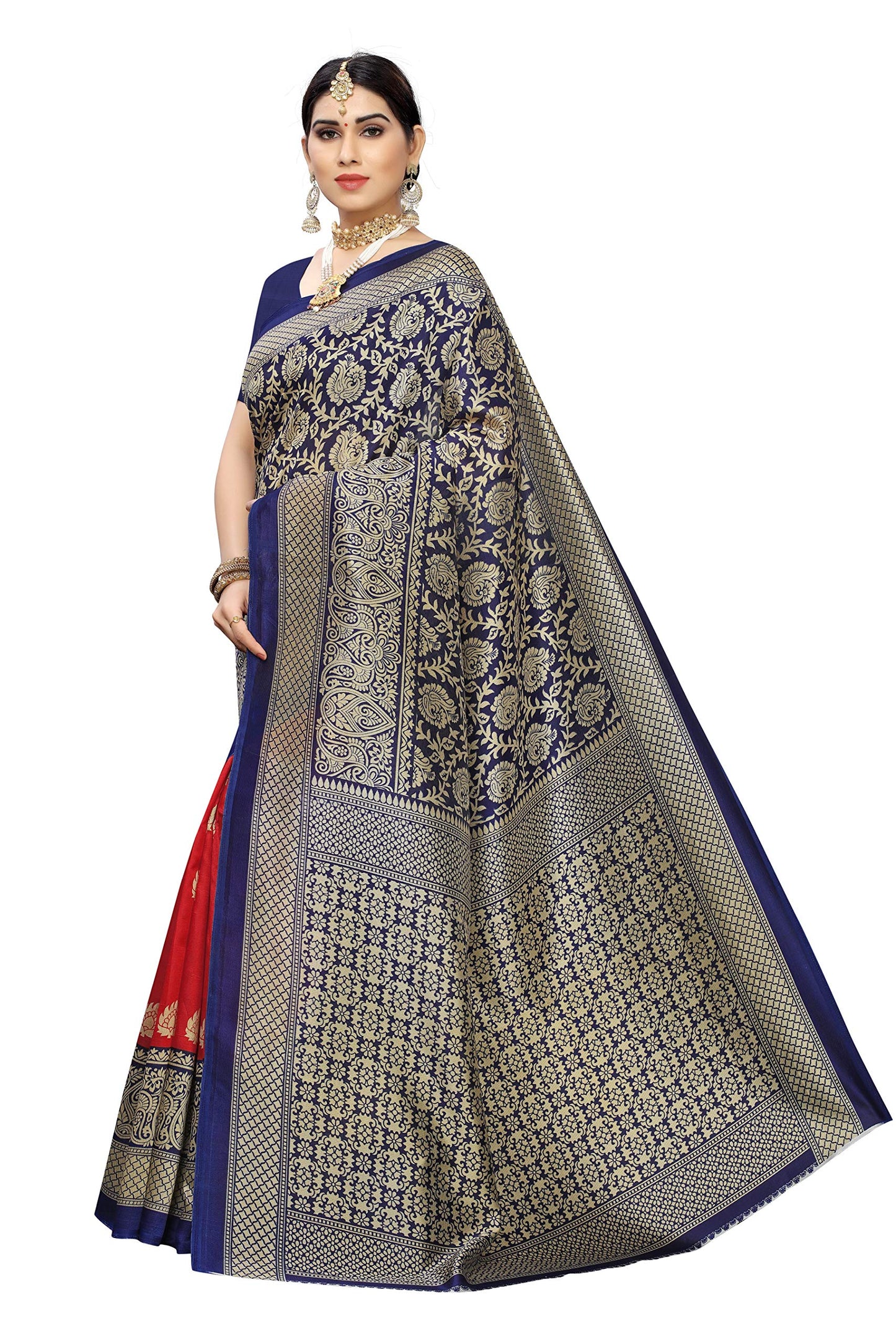 Yashika Women's Plain Weave Art Silk Saree With Blouse Piece (Sdpl-Metro)